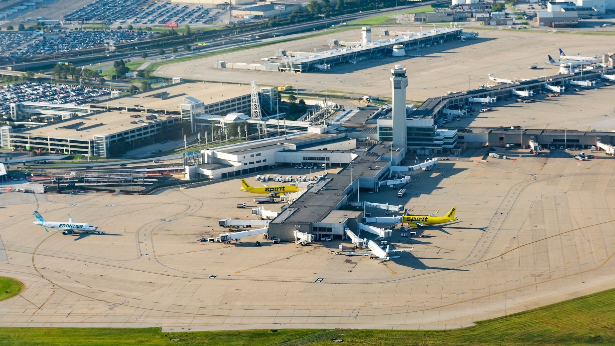 Aerial view of Cleveland Hopkins International Airport (CLE)