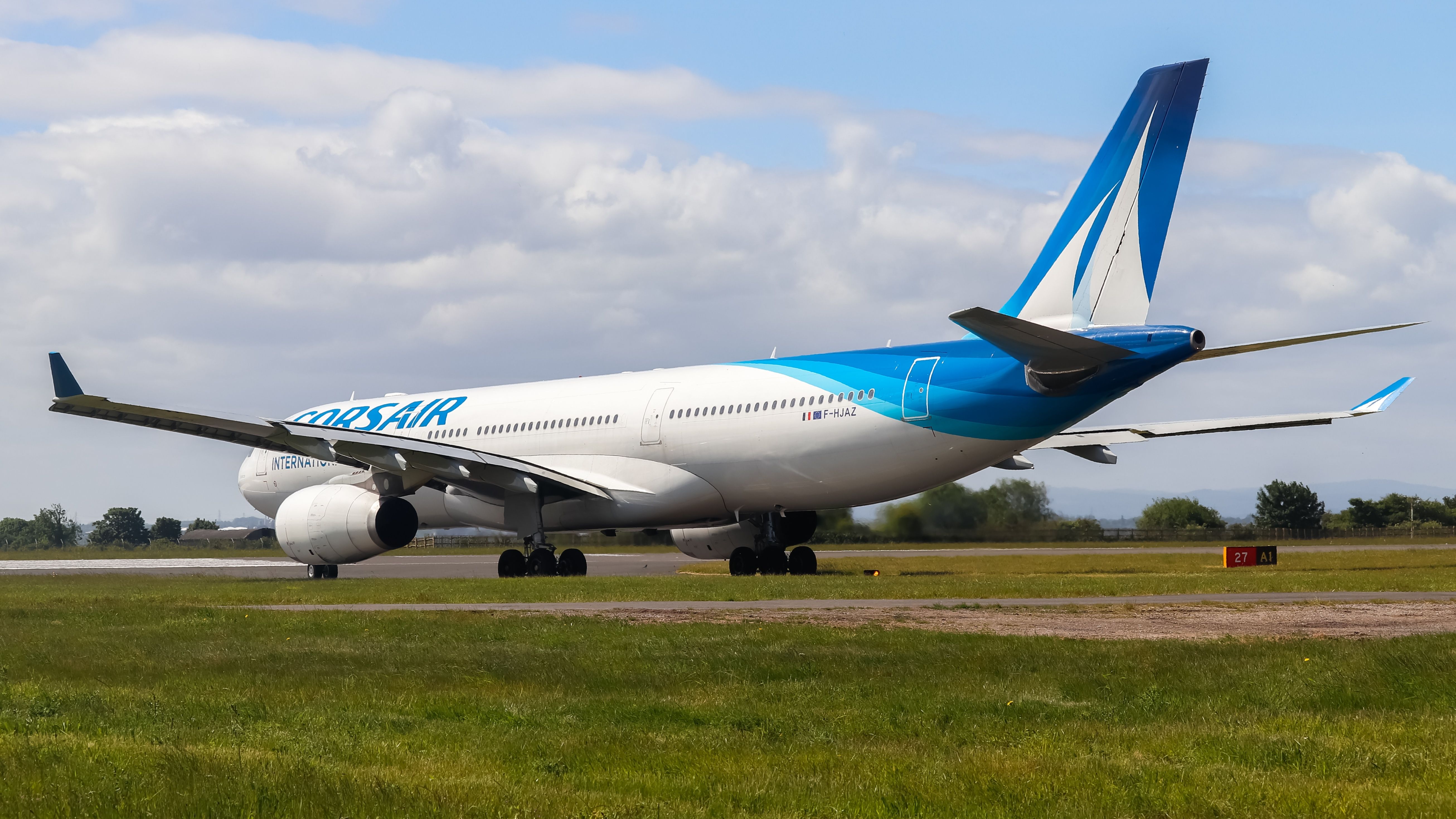 A Corsair Airbus A330 taxiing 