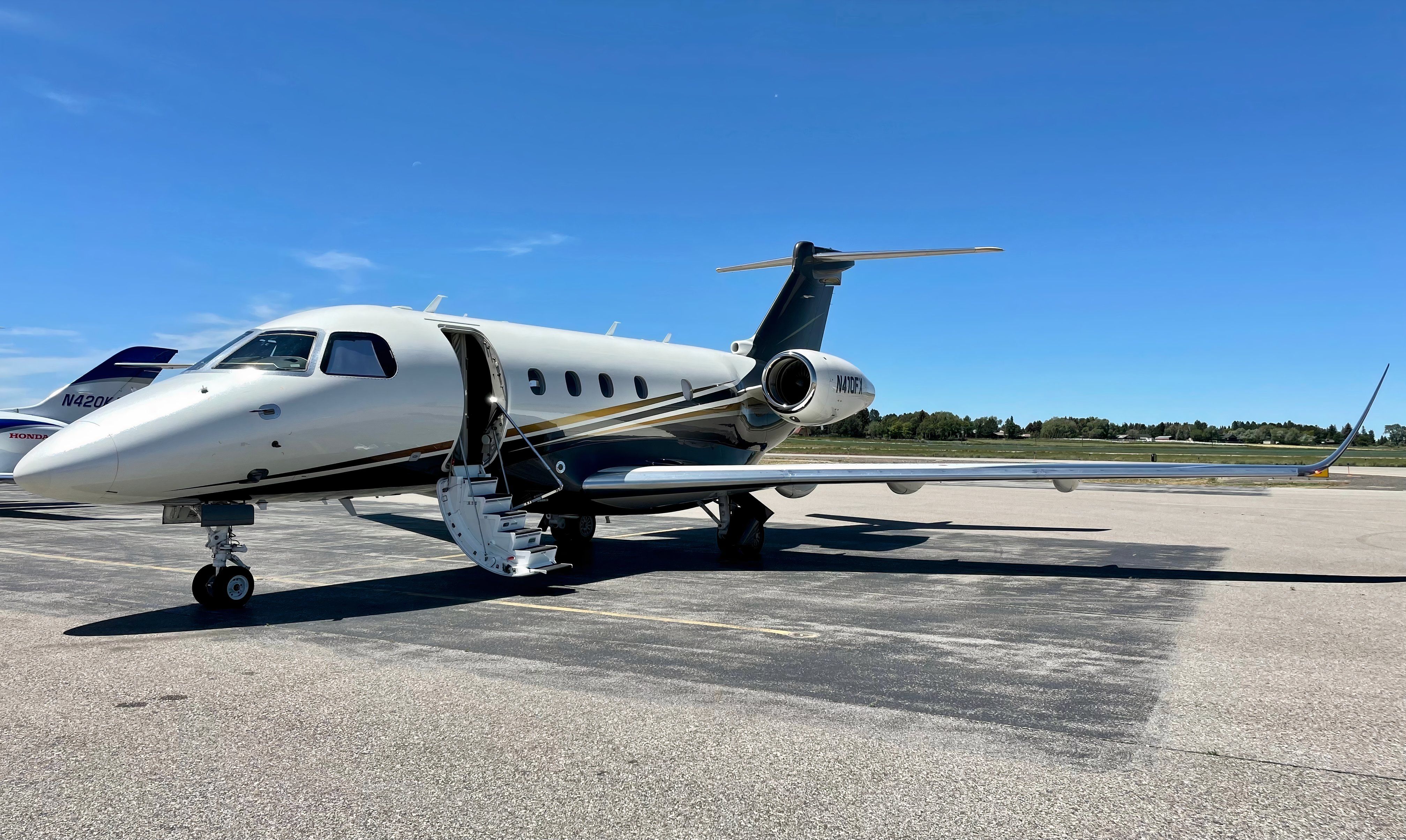 Flexjet on stand