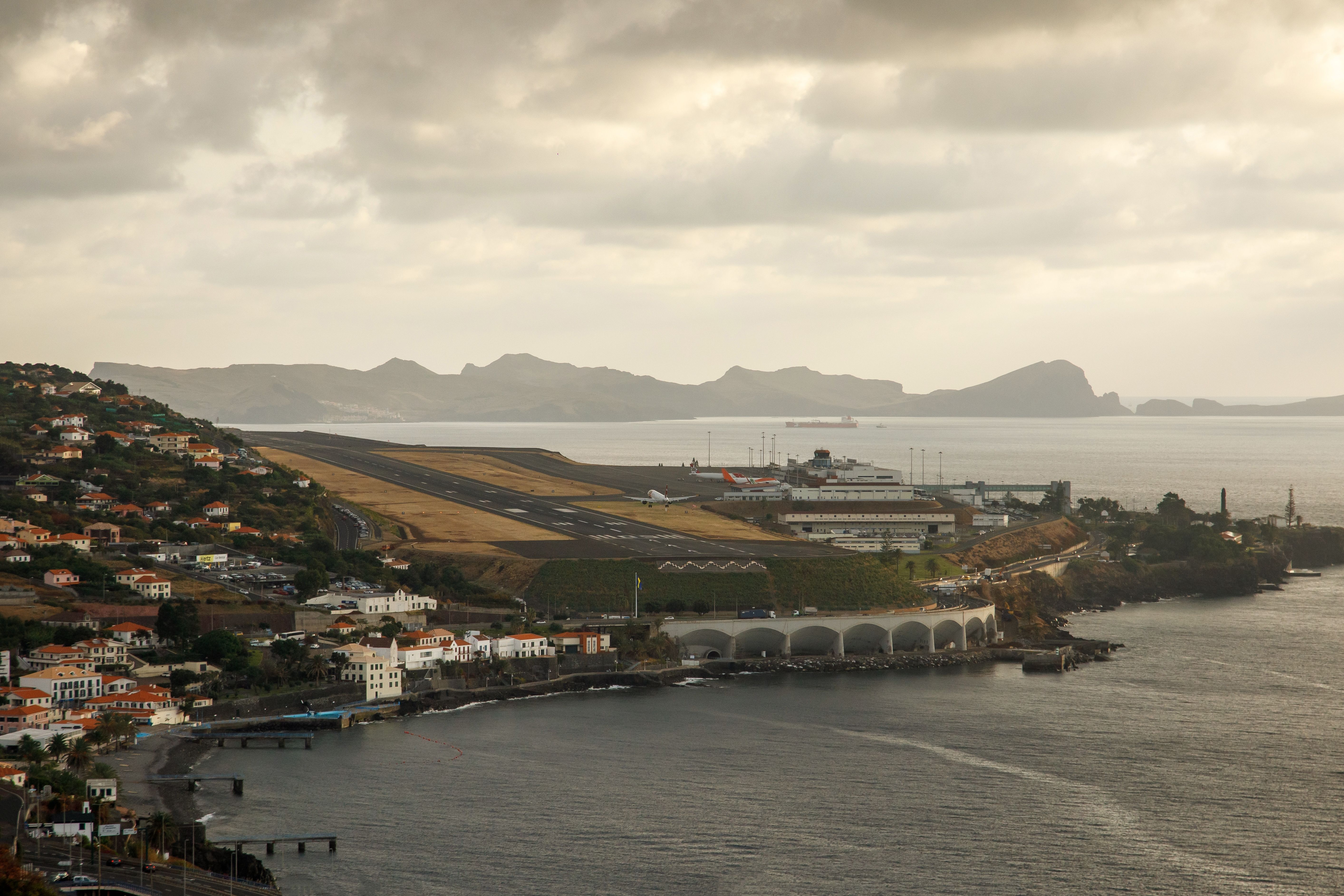 Madeira International Airport in the morning