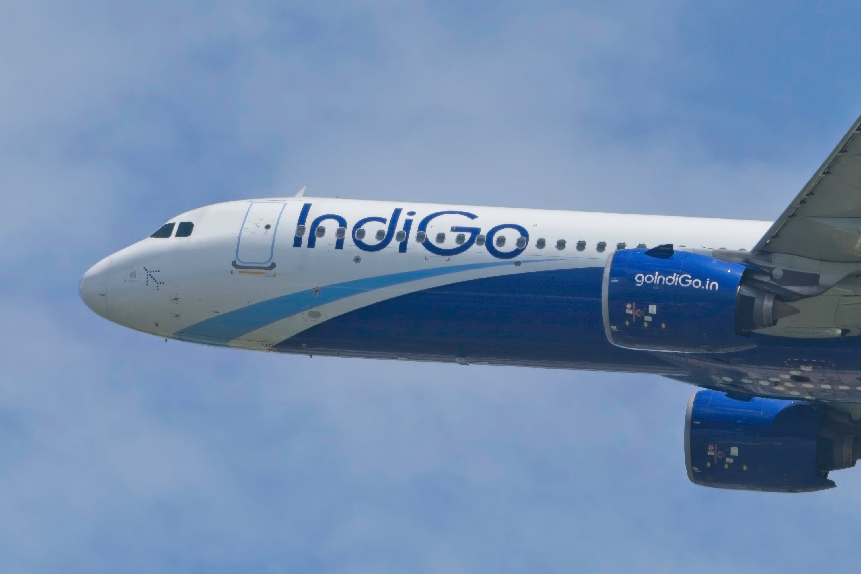 IndiGo A321-271NX departs Changi International Airport