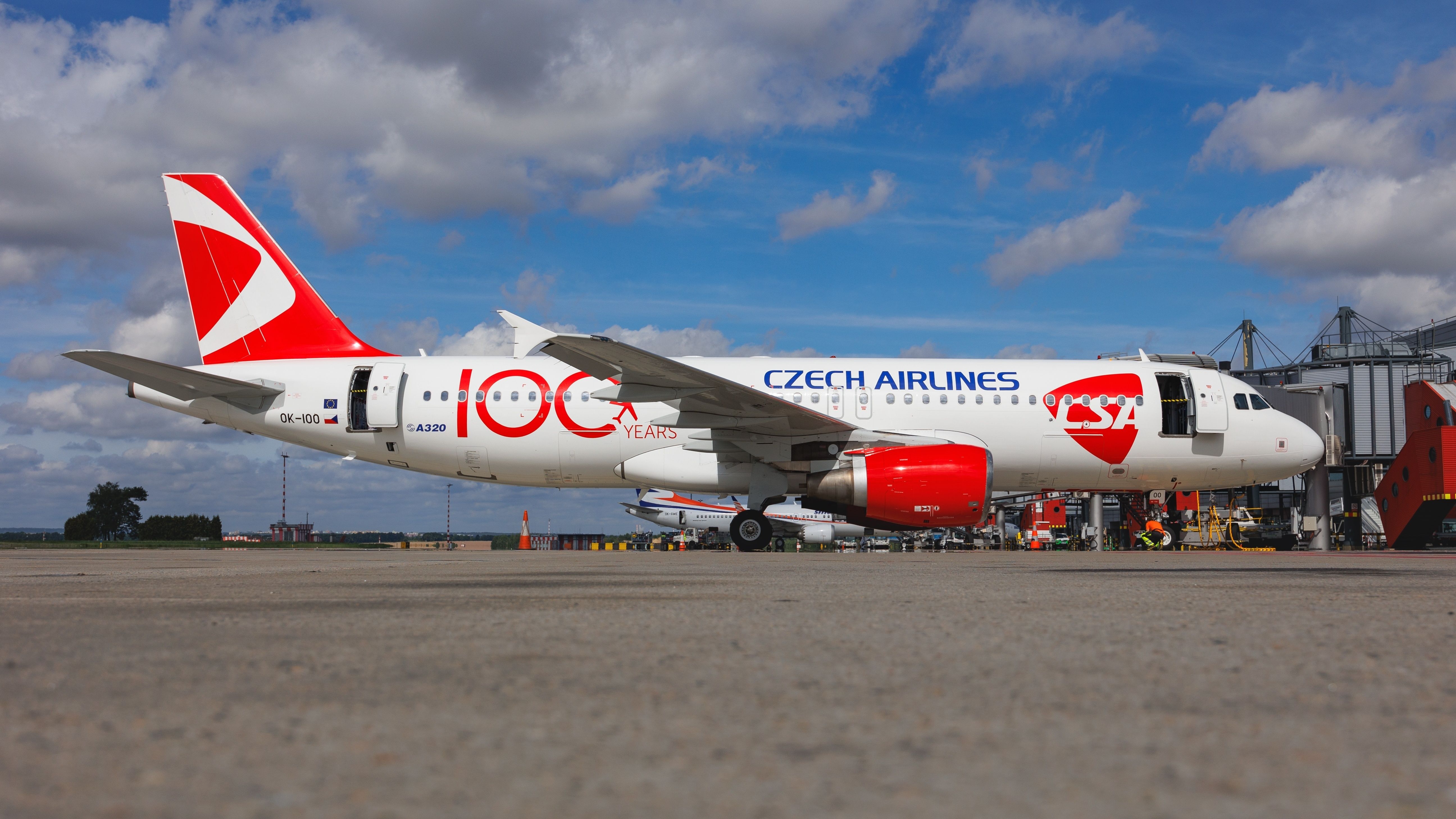 CSA Czech Airlines A320 on the ground