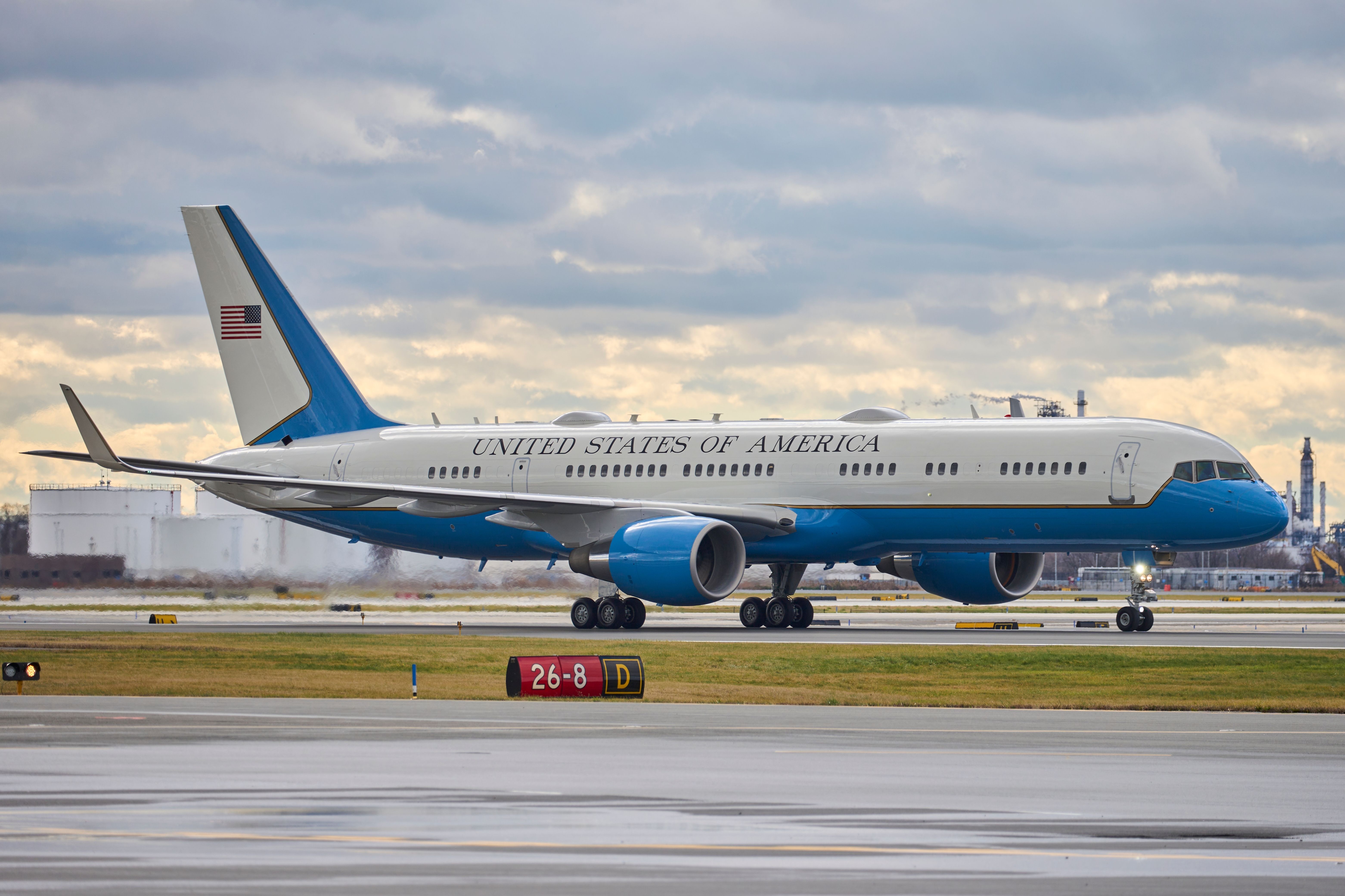 Air Force Two Envy: Vance Stalks Harris At Wisconsin Airport To See His Future Plane