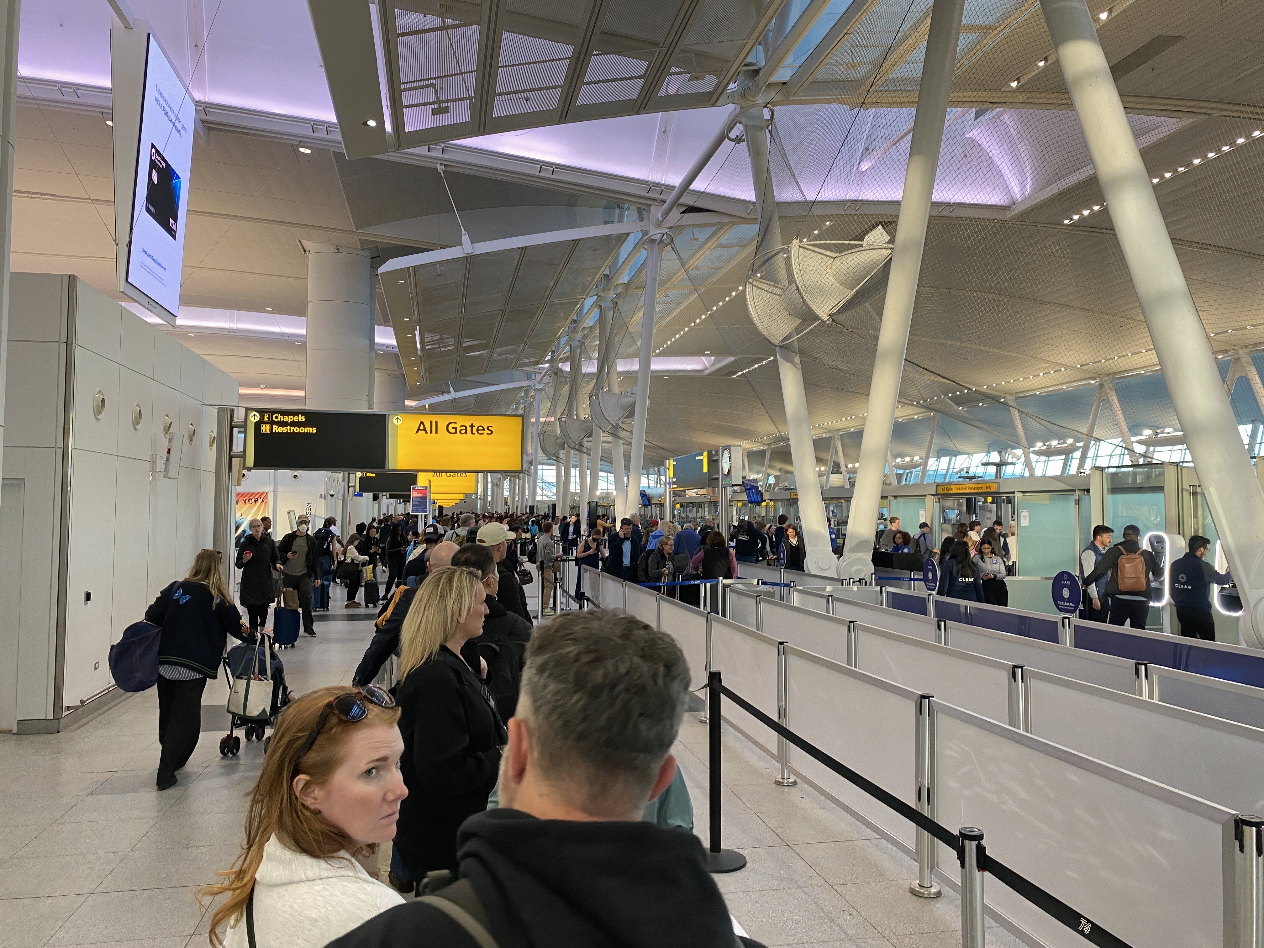 TSA queue at JFK