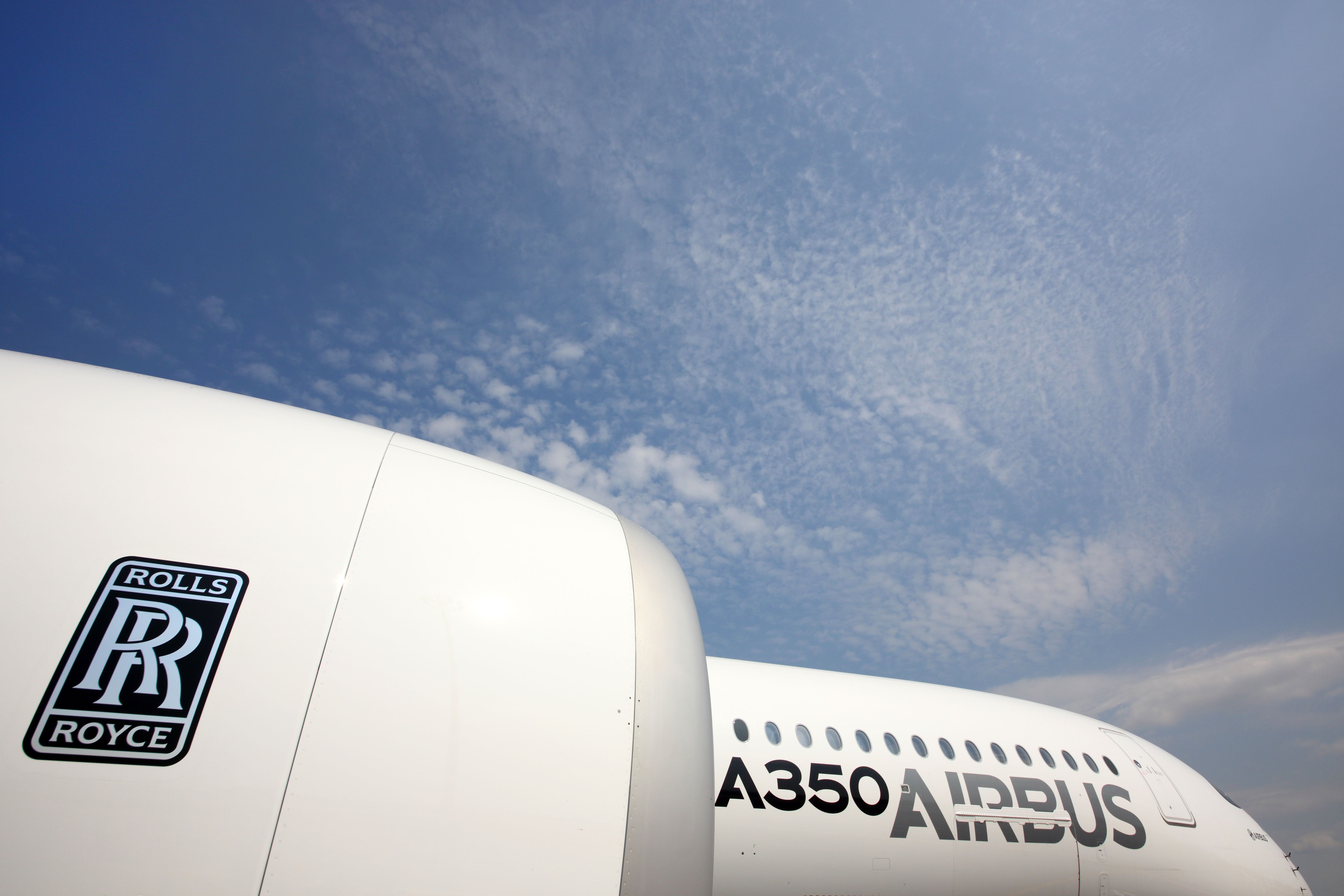 An Airbus A350 widebody