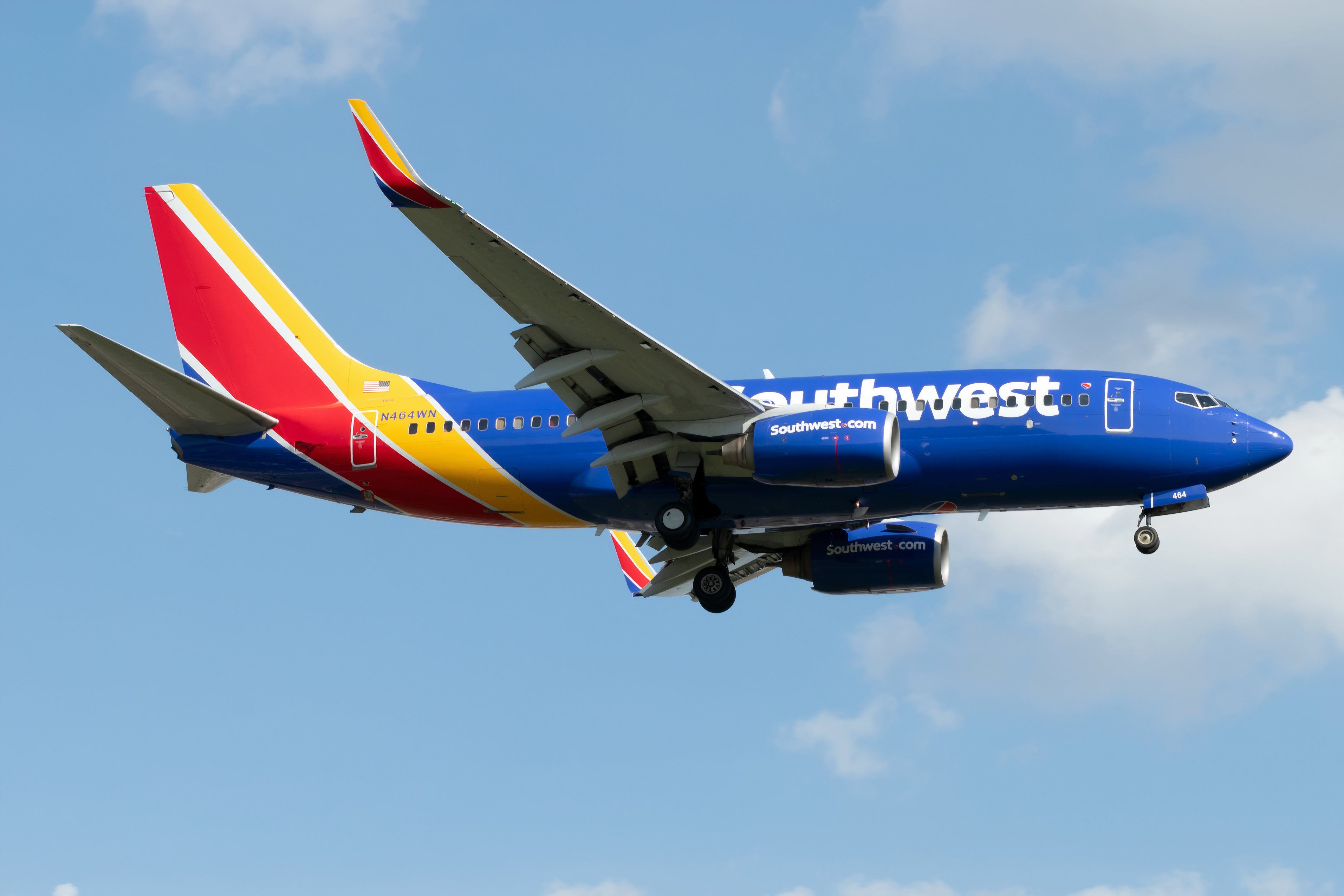 Southwest Airlines Boeing 737-700 in flight