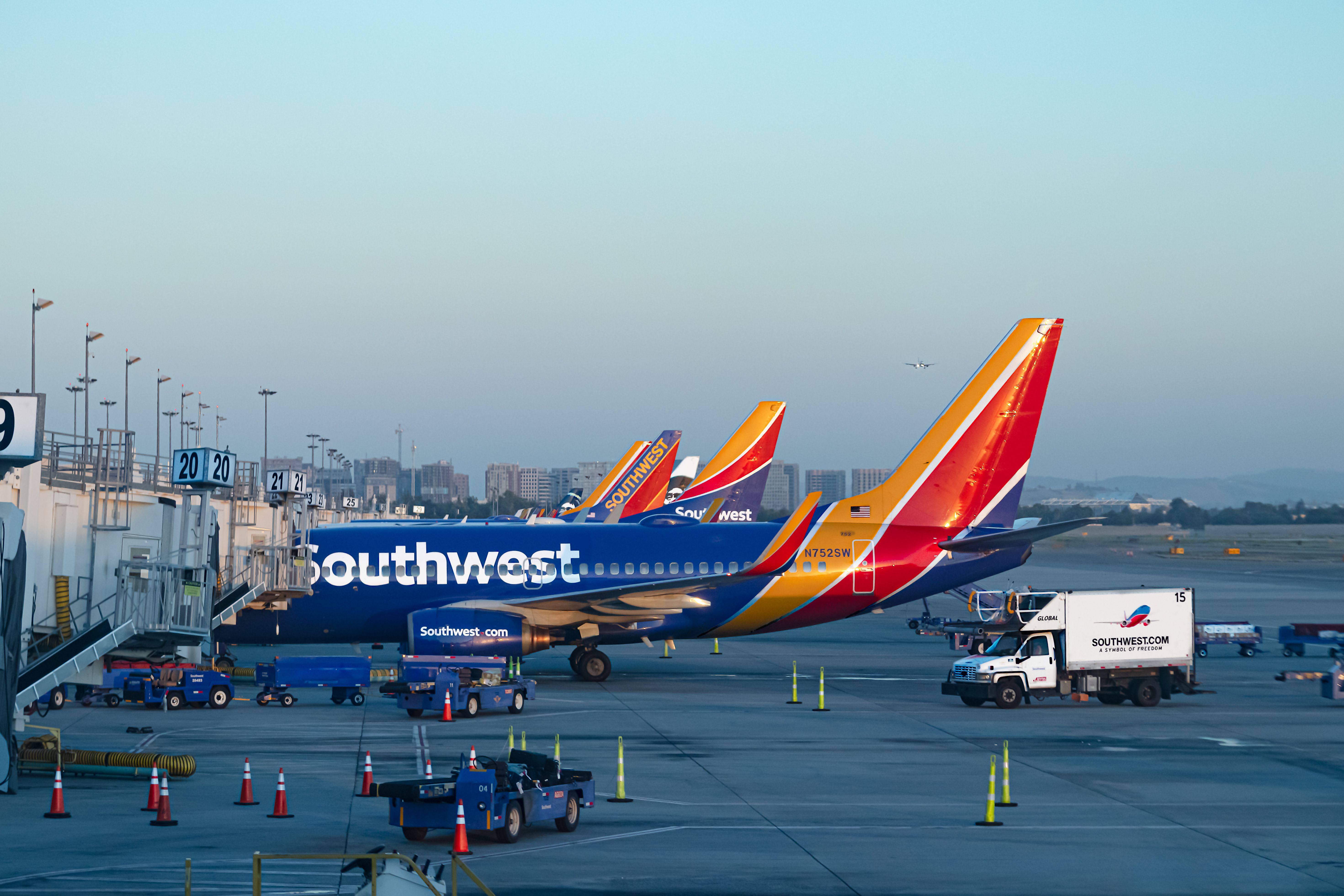 Southwest Airlines Boeing 737 aircraft in San Jose shutterstock_1725658063