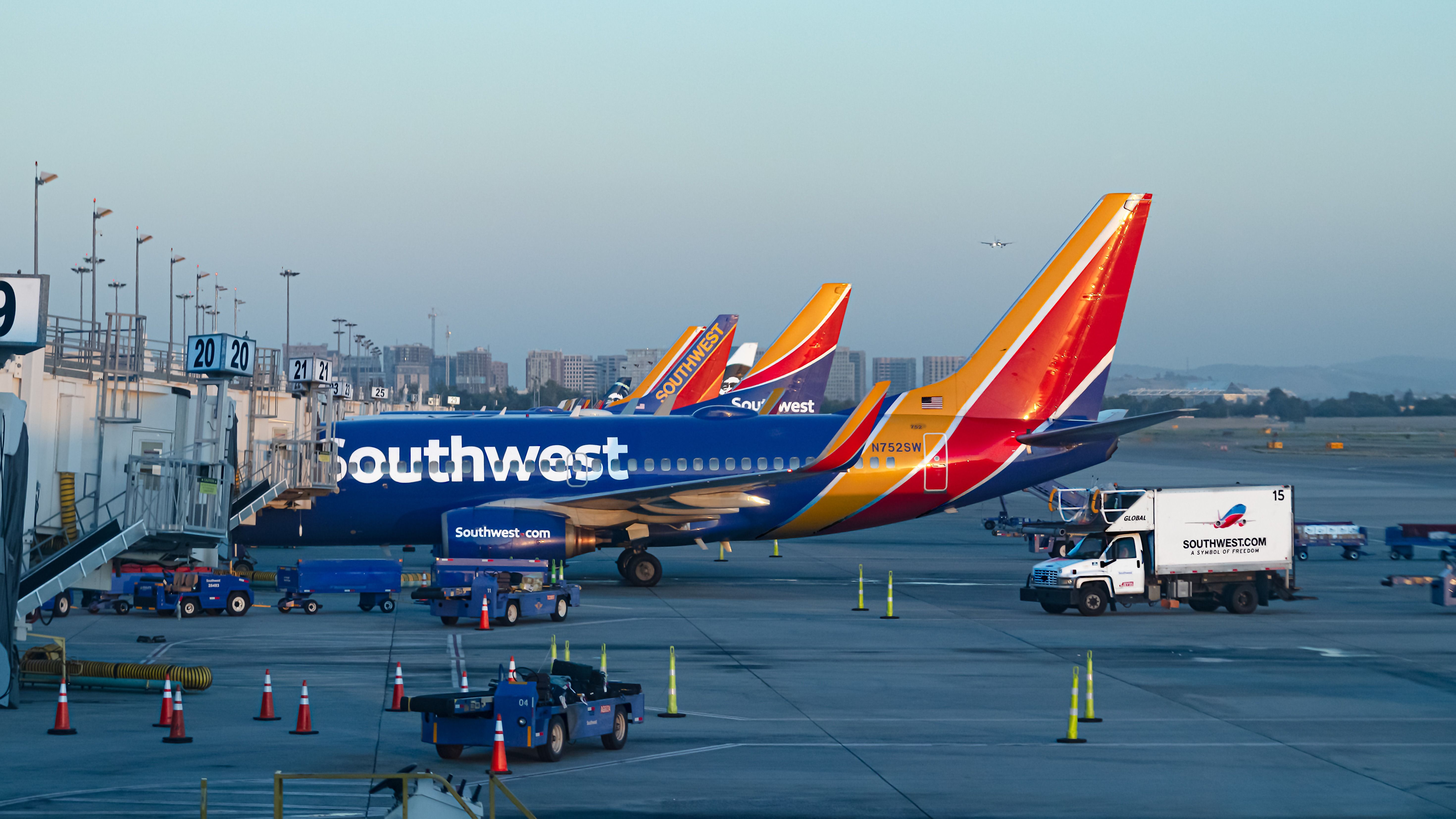 Southwest Airlines Boeing 737 aircraft shutterstock_1725658063