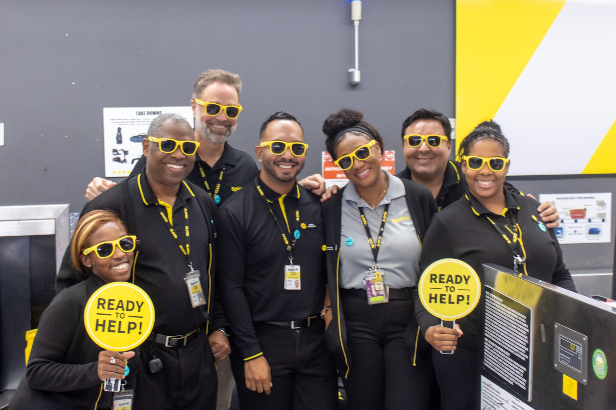 Ted Christie and Spirit Airlines team members at FLL