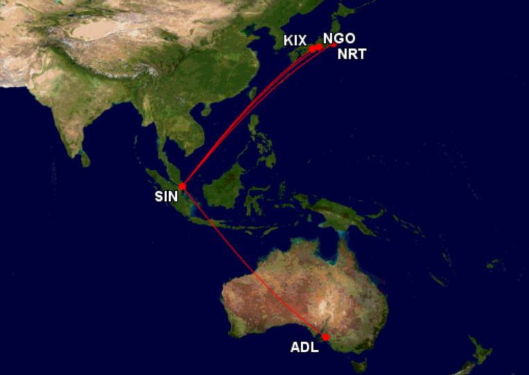 Singapore Airlines' longest Boeing 787-10 routes