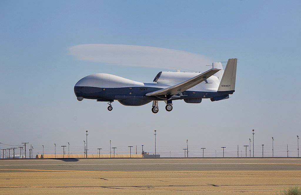 The prototype MQ-4C on its first flight