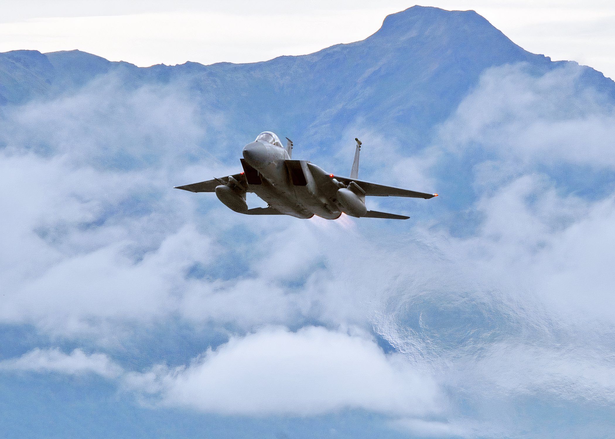 An F-15 Eagle takes off from Elmendorf Air Force Base, Alaska, July 28. 