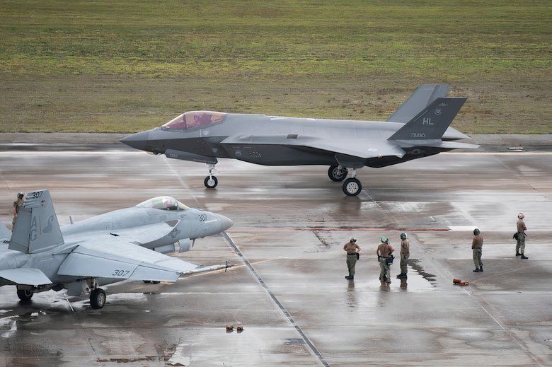 Flight operations at Tyndall AFB home of the 325th Fighter Wing