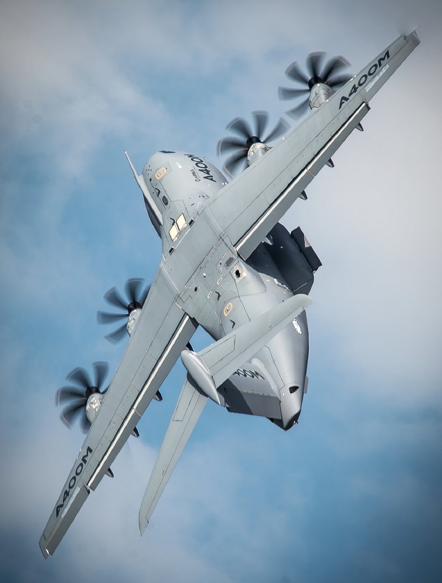  Flying Through Cloudy Blue Sky