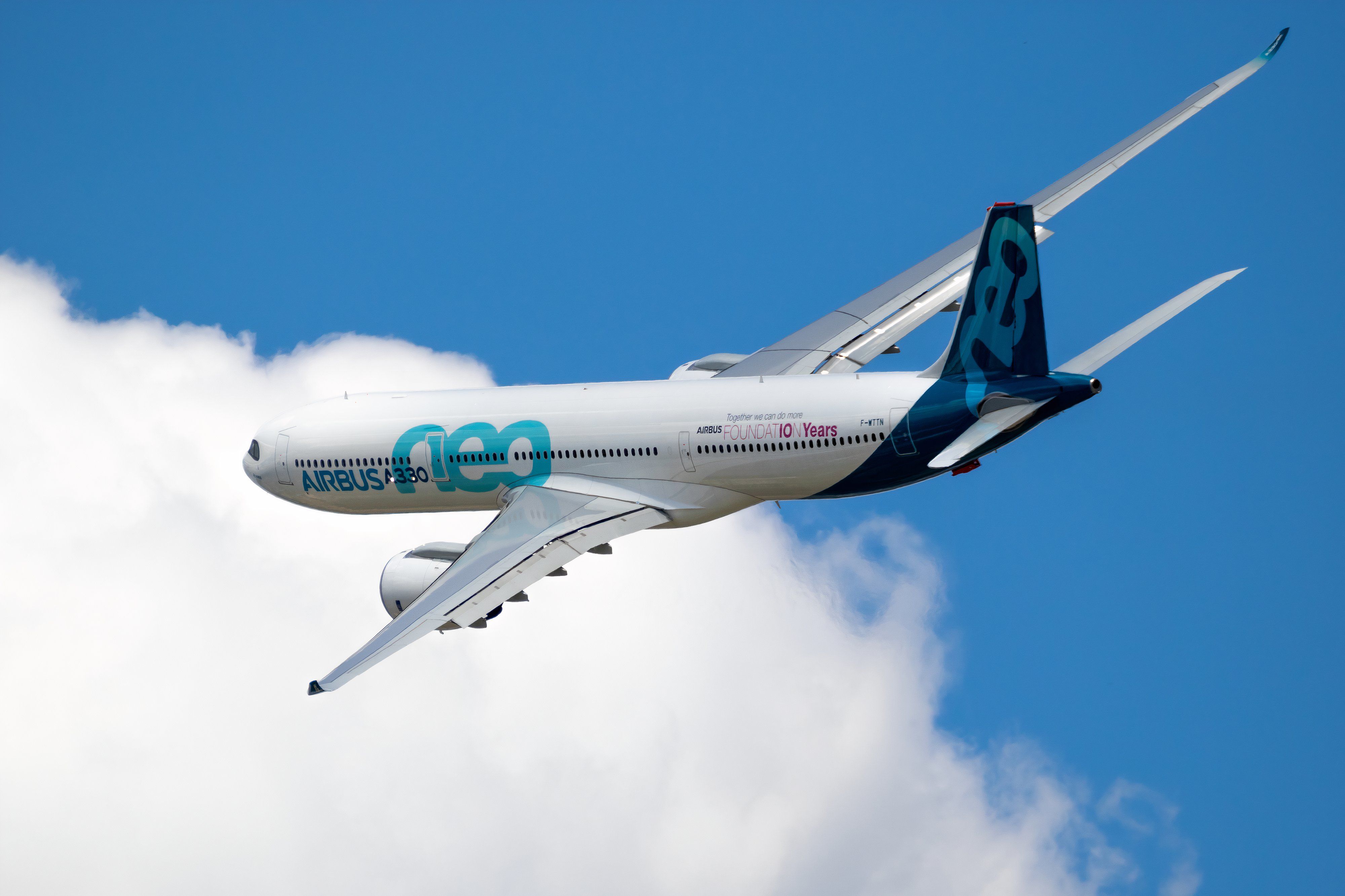 Airbus A330neo flying