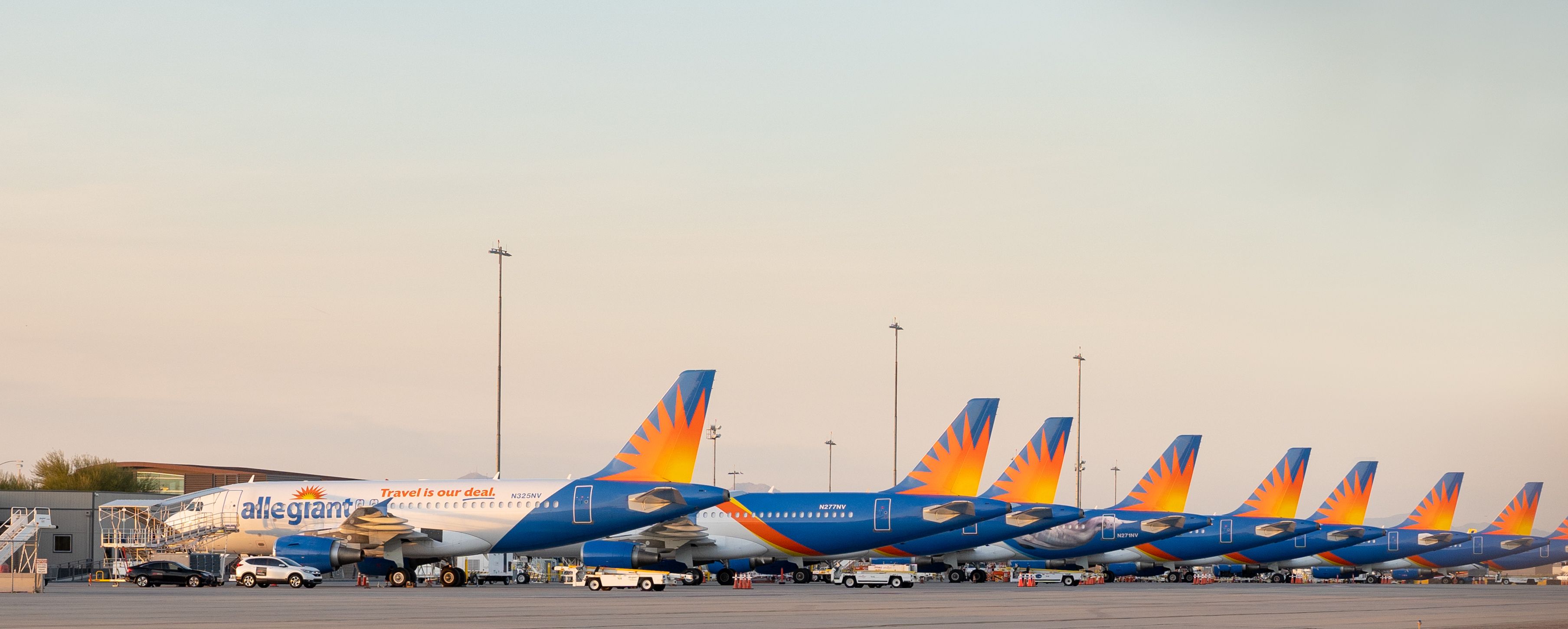 Allegiant Air many aircraft BCFC Shutterstock