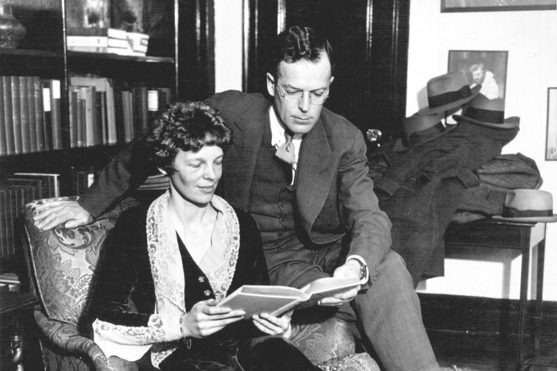 Amelia Earhart & Husband George Putnam In 1931
