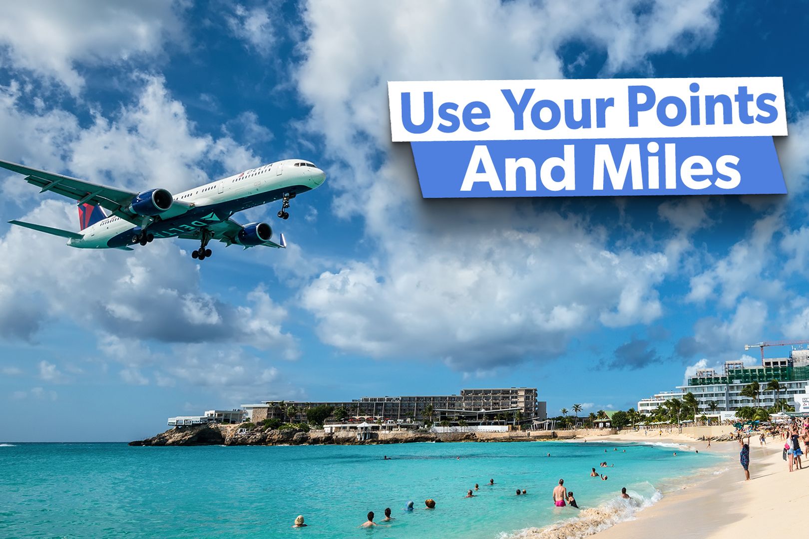 一架達美航空飛機降落在 SXM