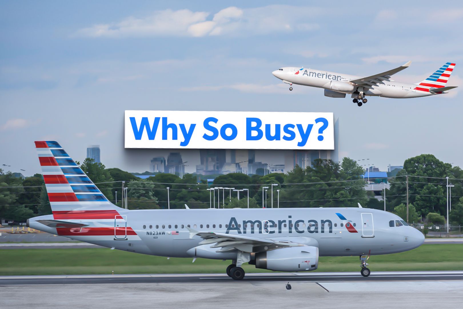 American Airlines aircraft at CLT airport