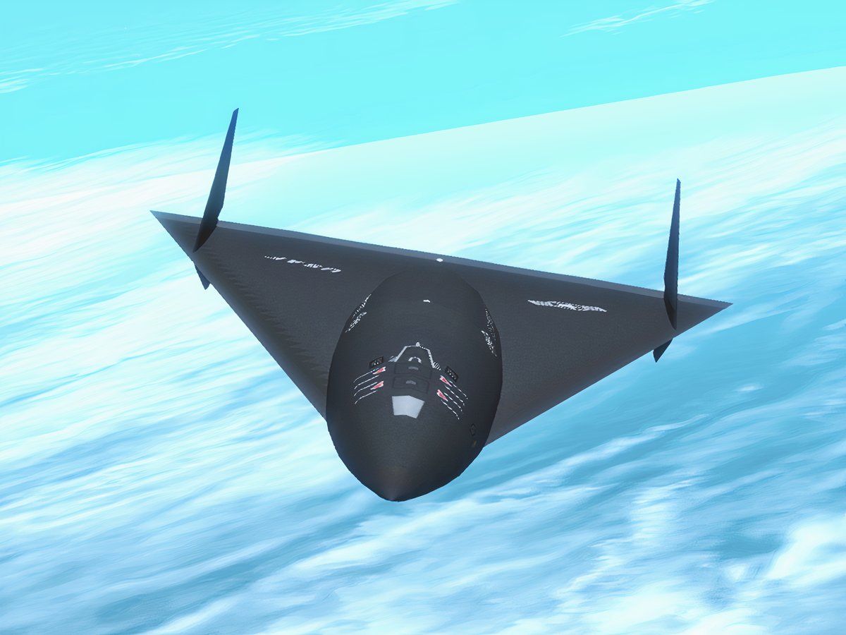 Computer image of an SR-91 Aurora.