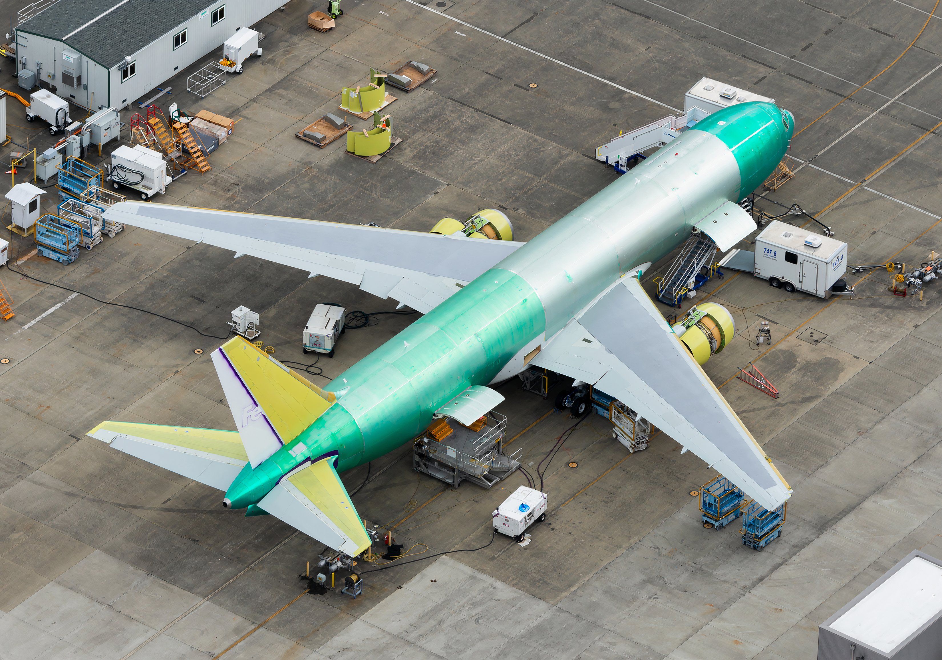 Boeing 777 outside Everett 