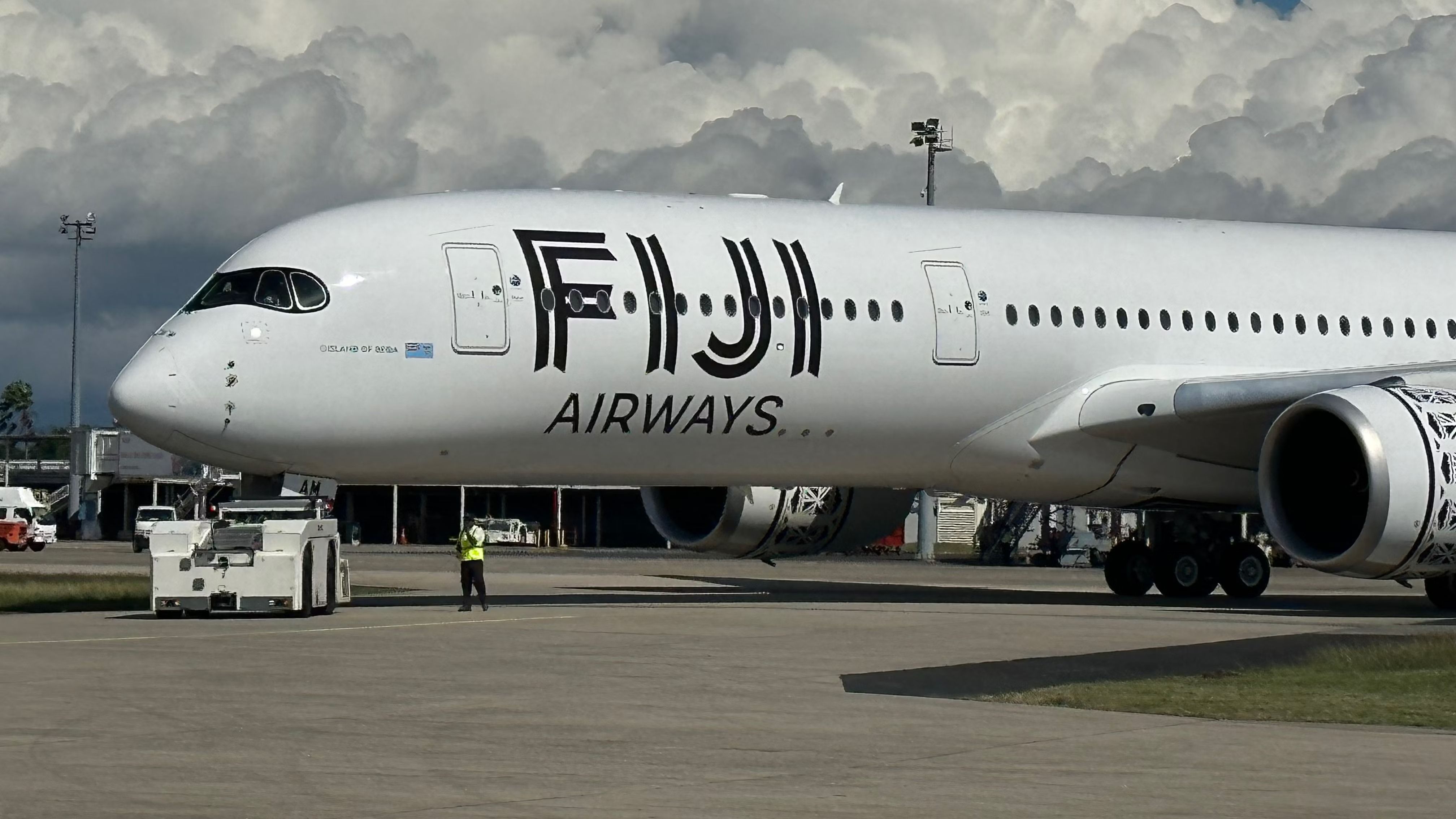 Fiji Airways Airbus A350 Arrival Nadi Airport