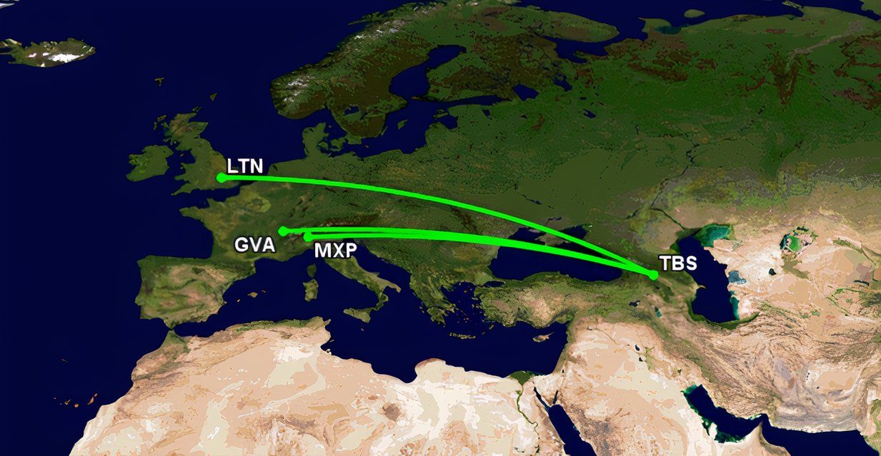 easyJet's Tbilisi routes