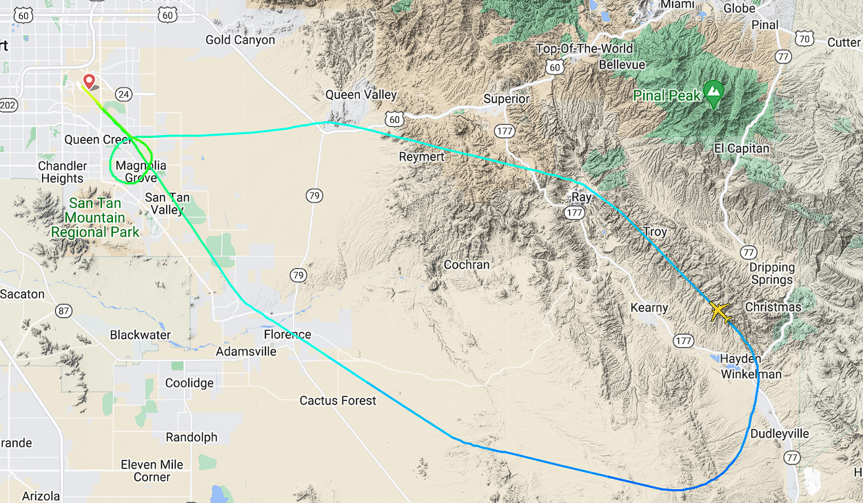Global X Gateway diversion FlightRadar24com