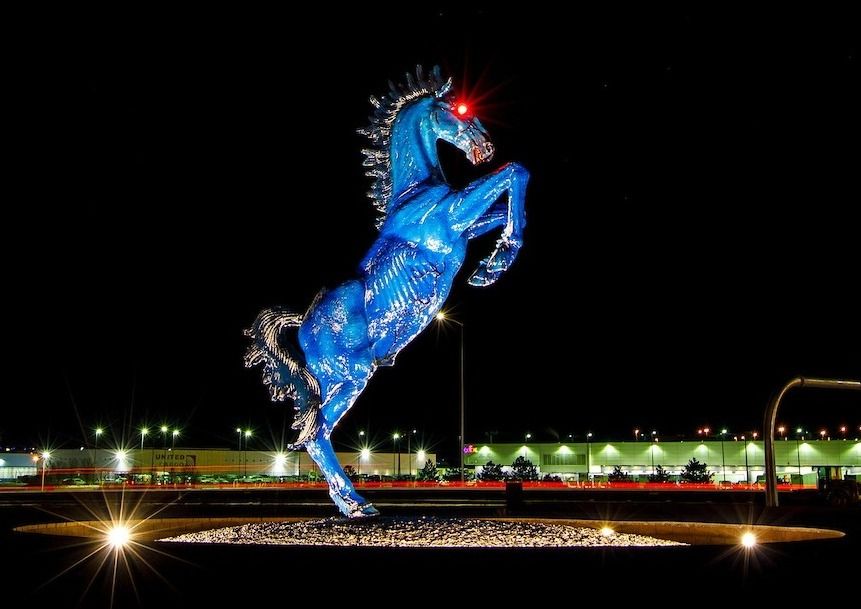 Blue Mustang at Denver International Airport.