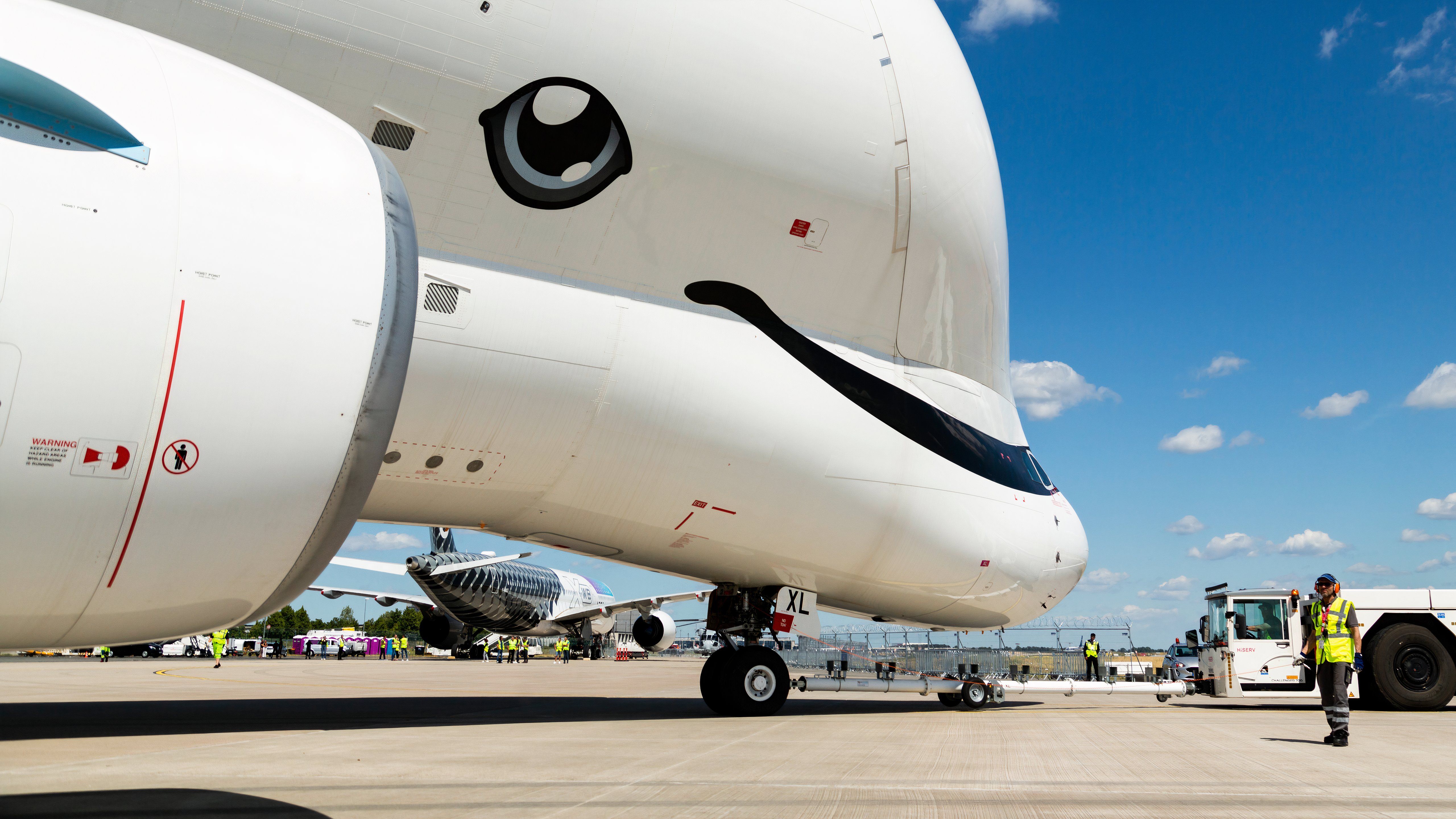 A closeup of the BelugaXL