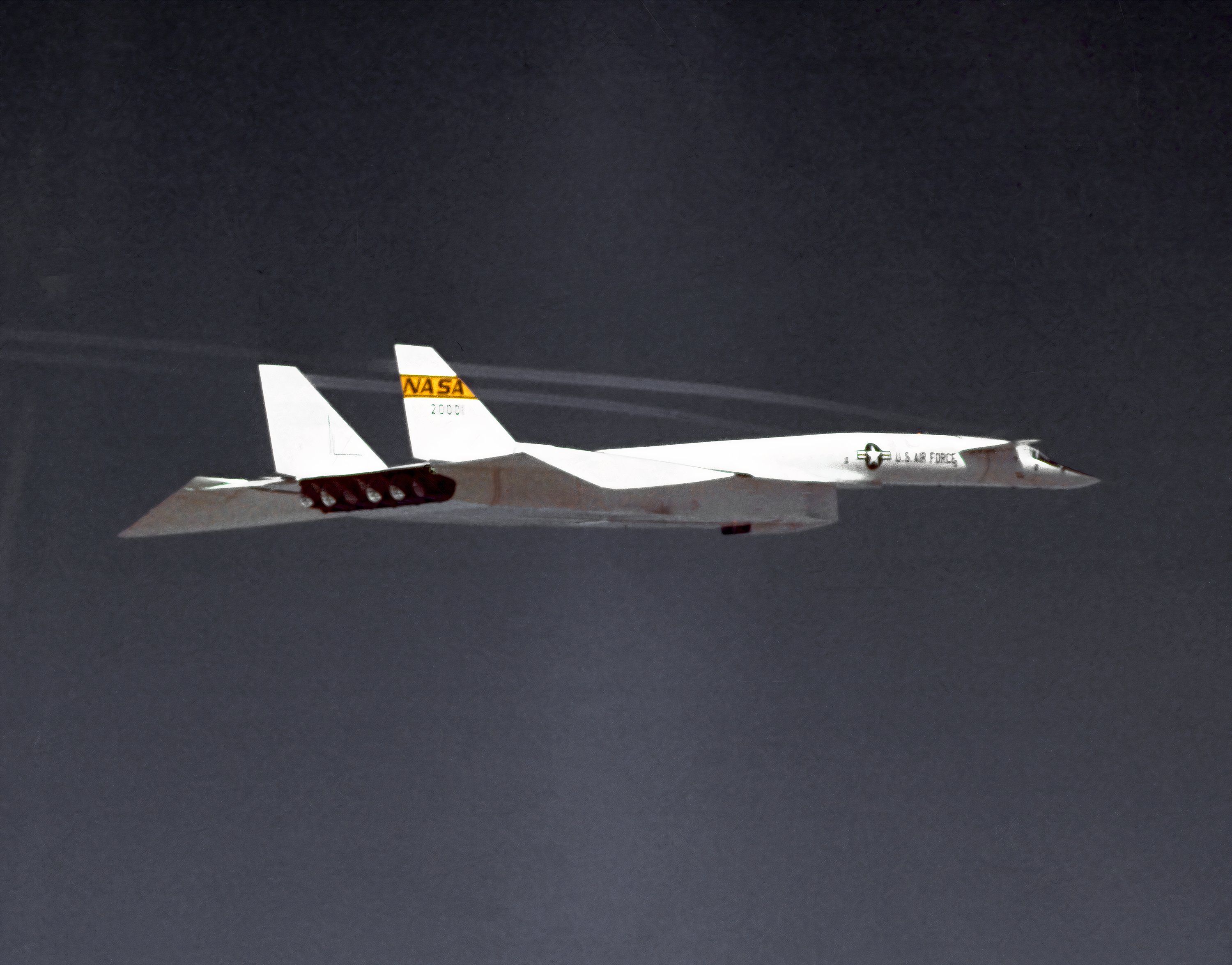 Photo of an XB-70 flying.