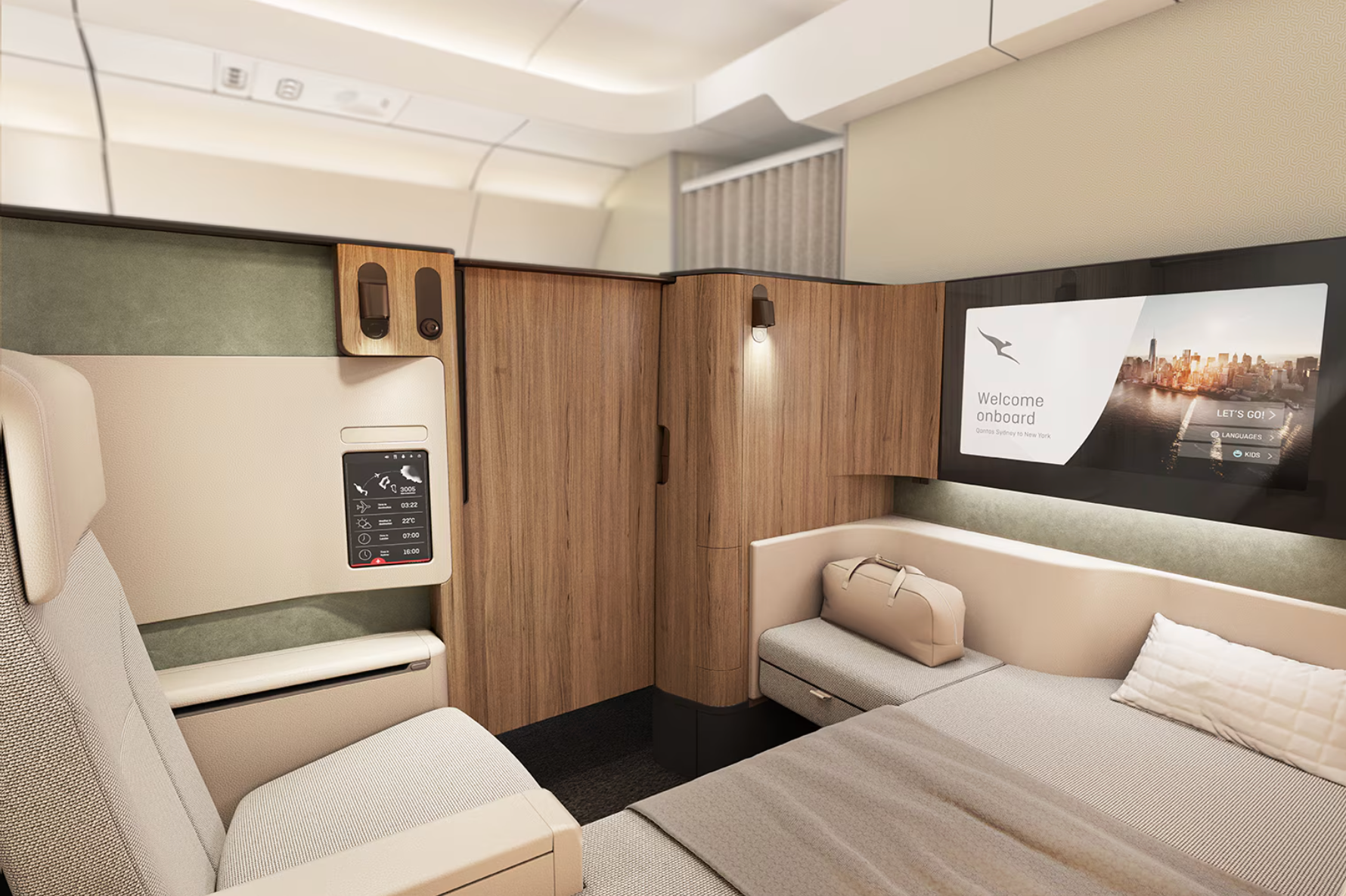 QF Project Sunrise A350-1000 First Class.