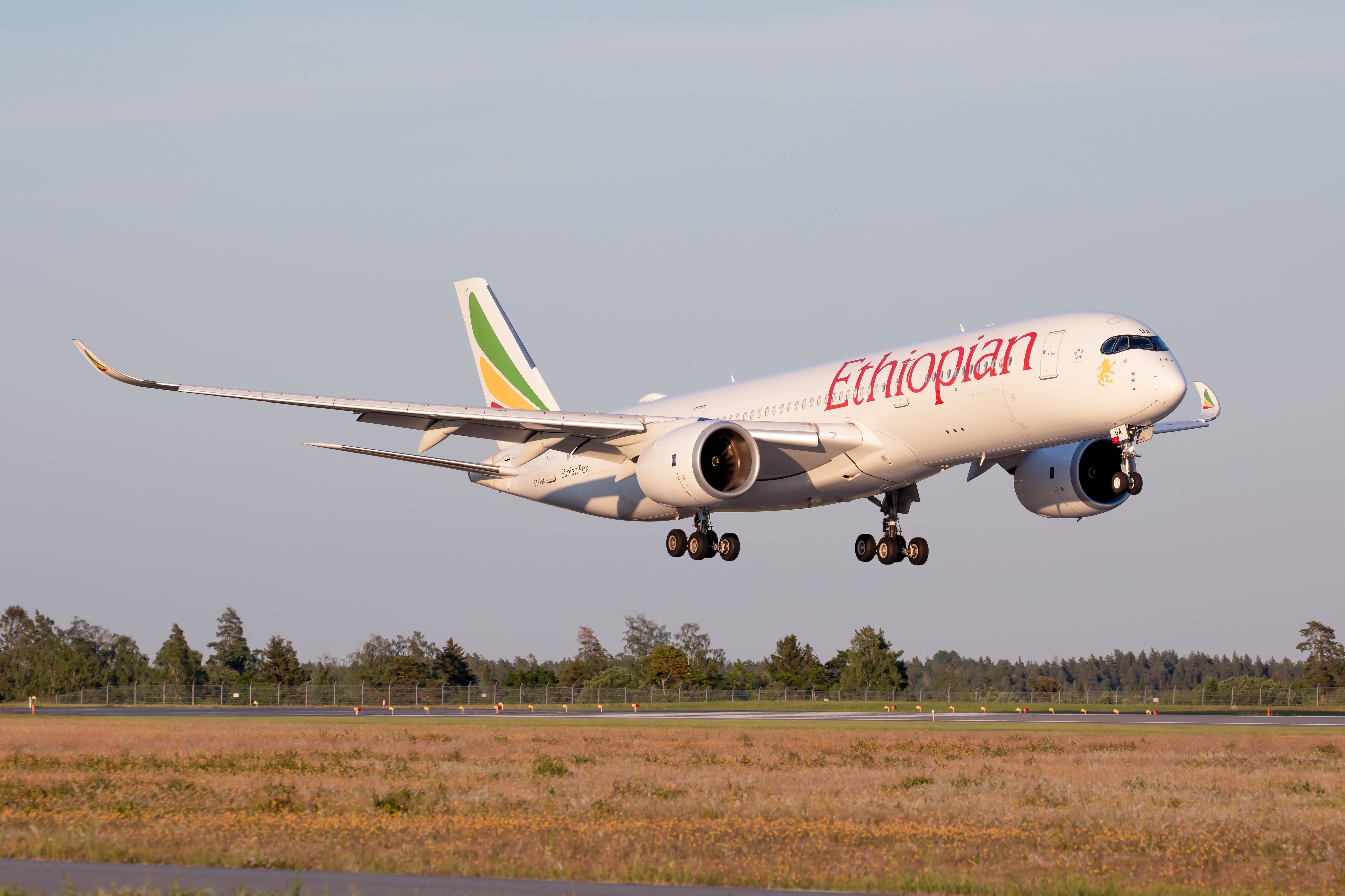 Ethiopian Airlines Airbus A350 Landing In Stockholm