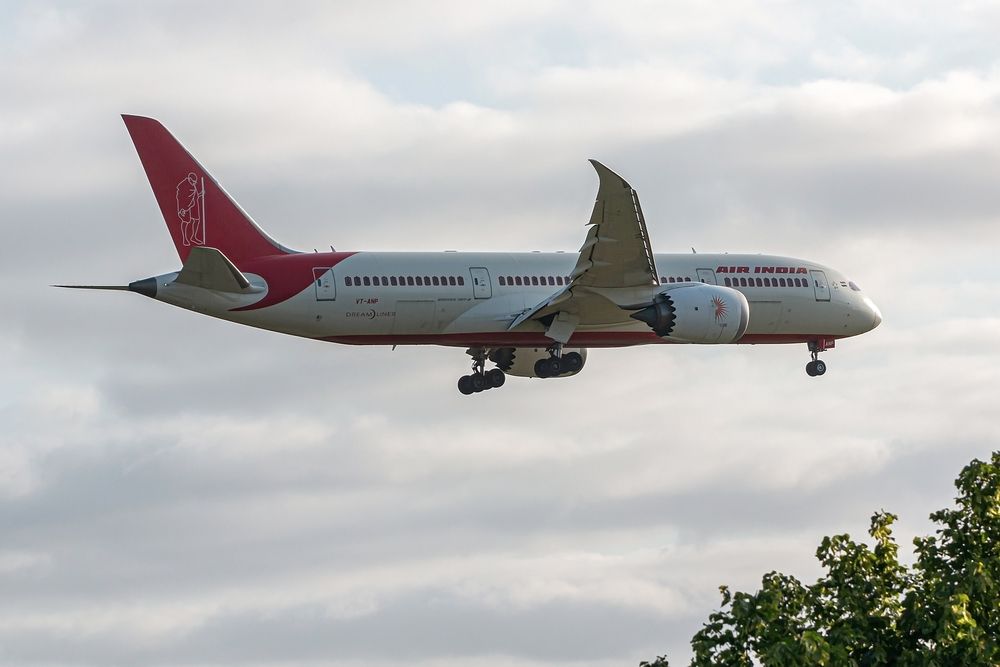 Boeing 787 Dreamliner Air India with special Mahatma Gandhi livery