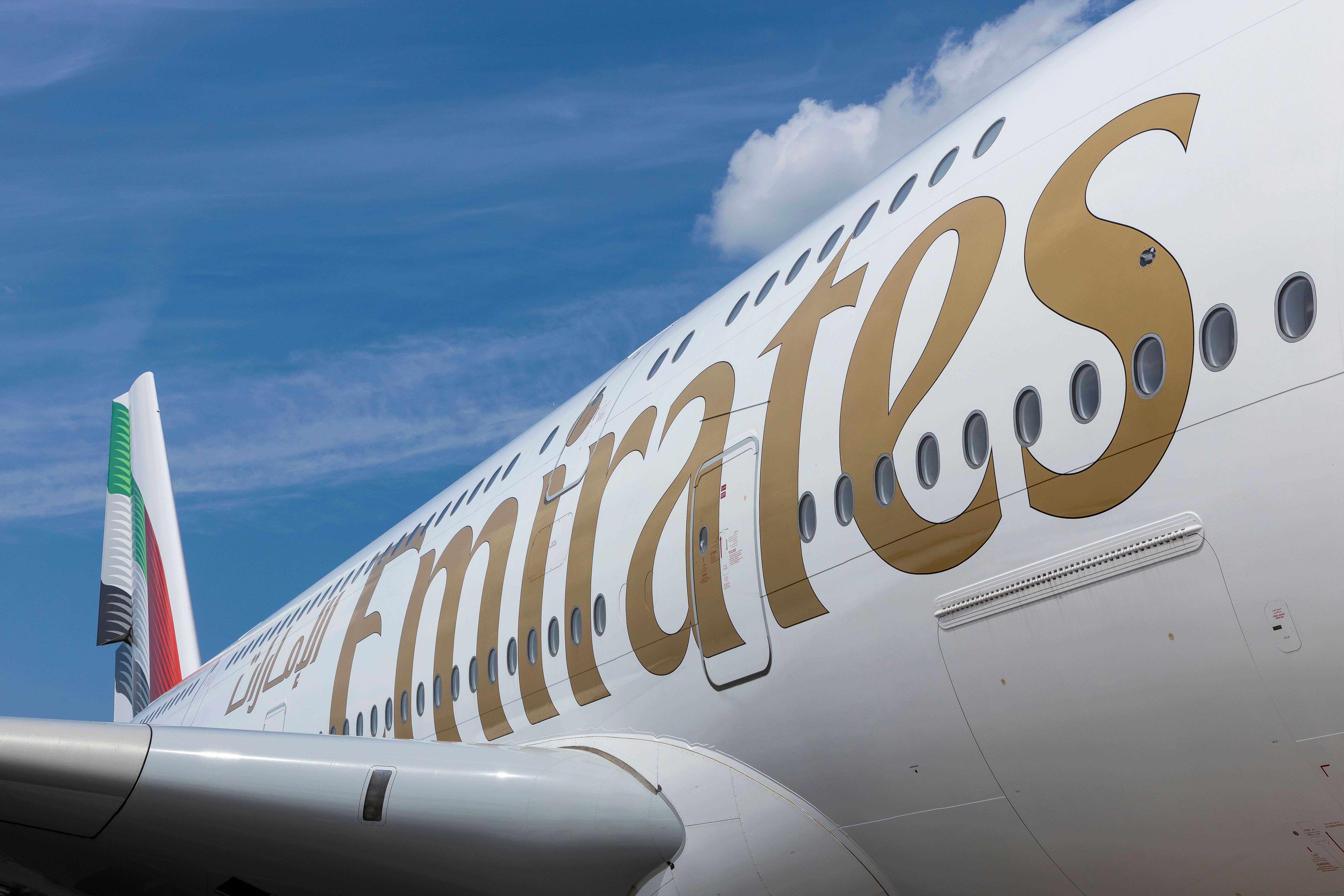 Closeup Emirates A380