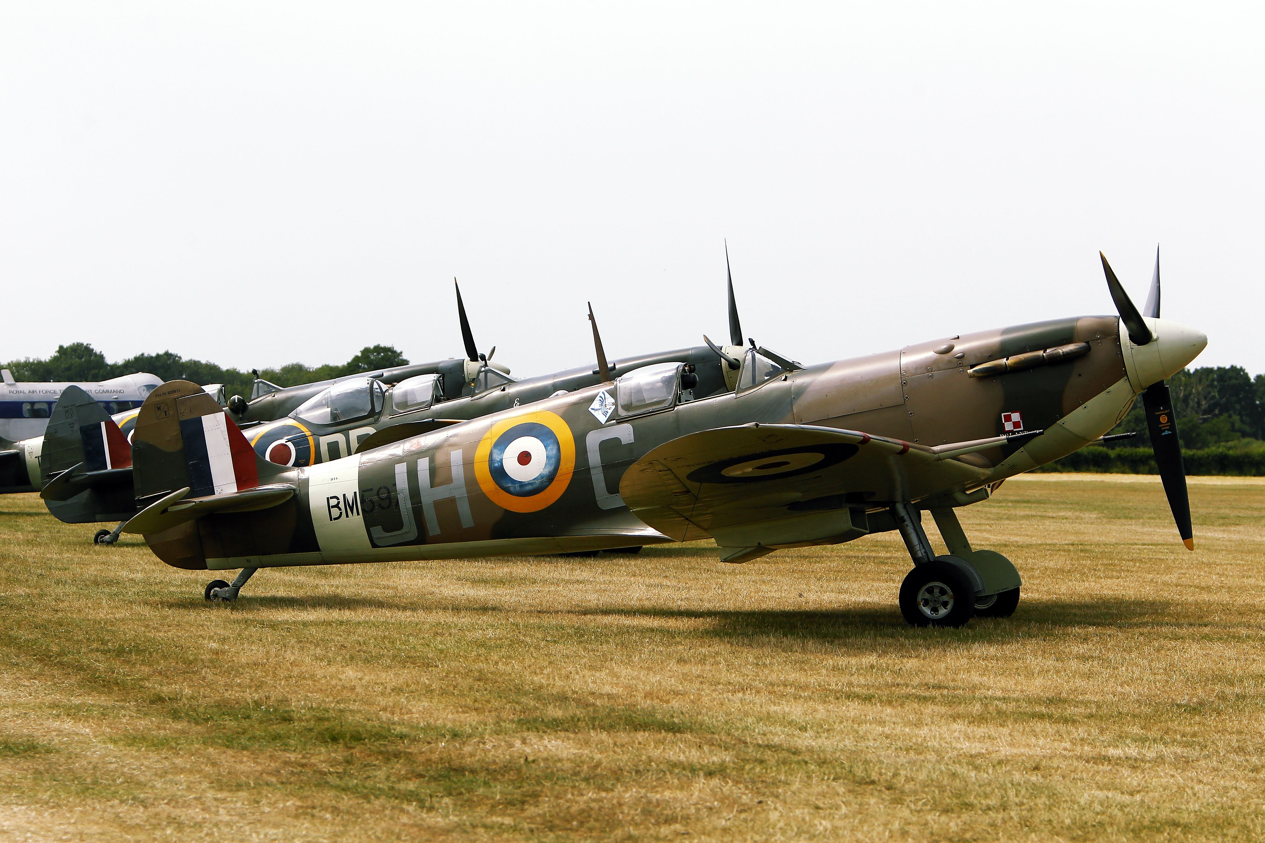 Spitfire aircraft parked together