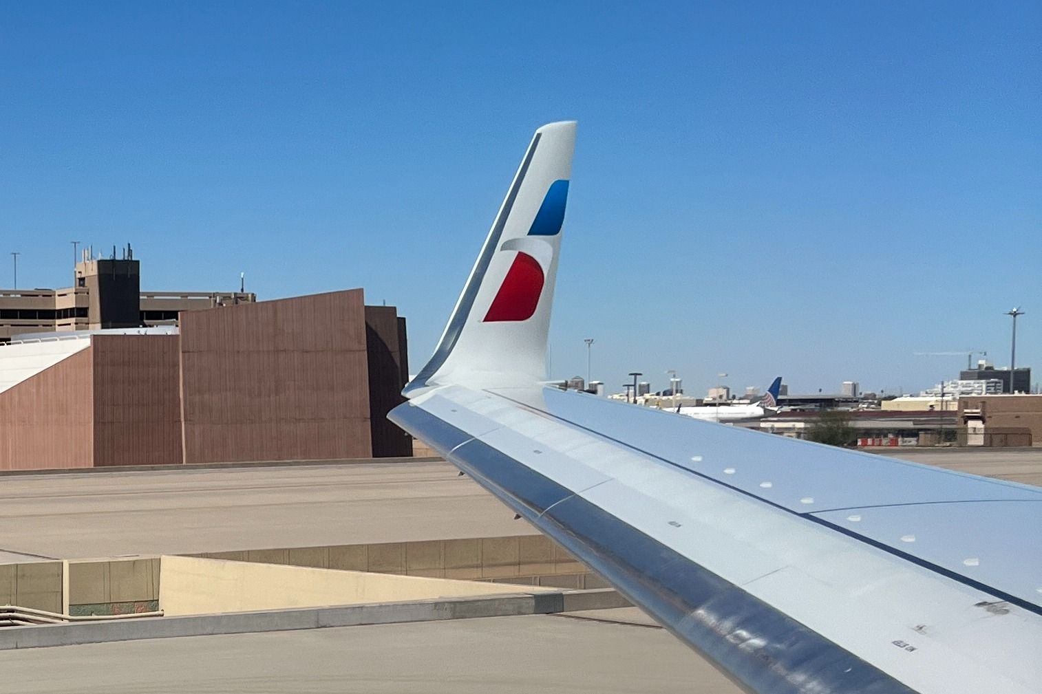 American Airlines Boeing 737-800 Flight Symbol winglet at Phoenix Sky Harbor International Airport.