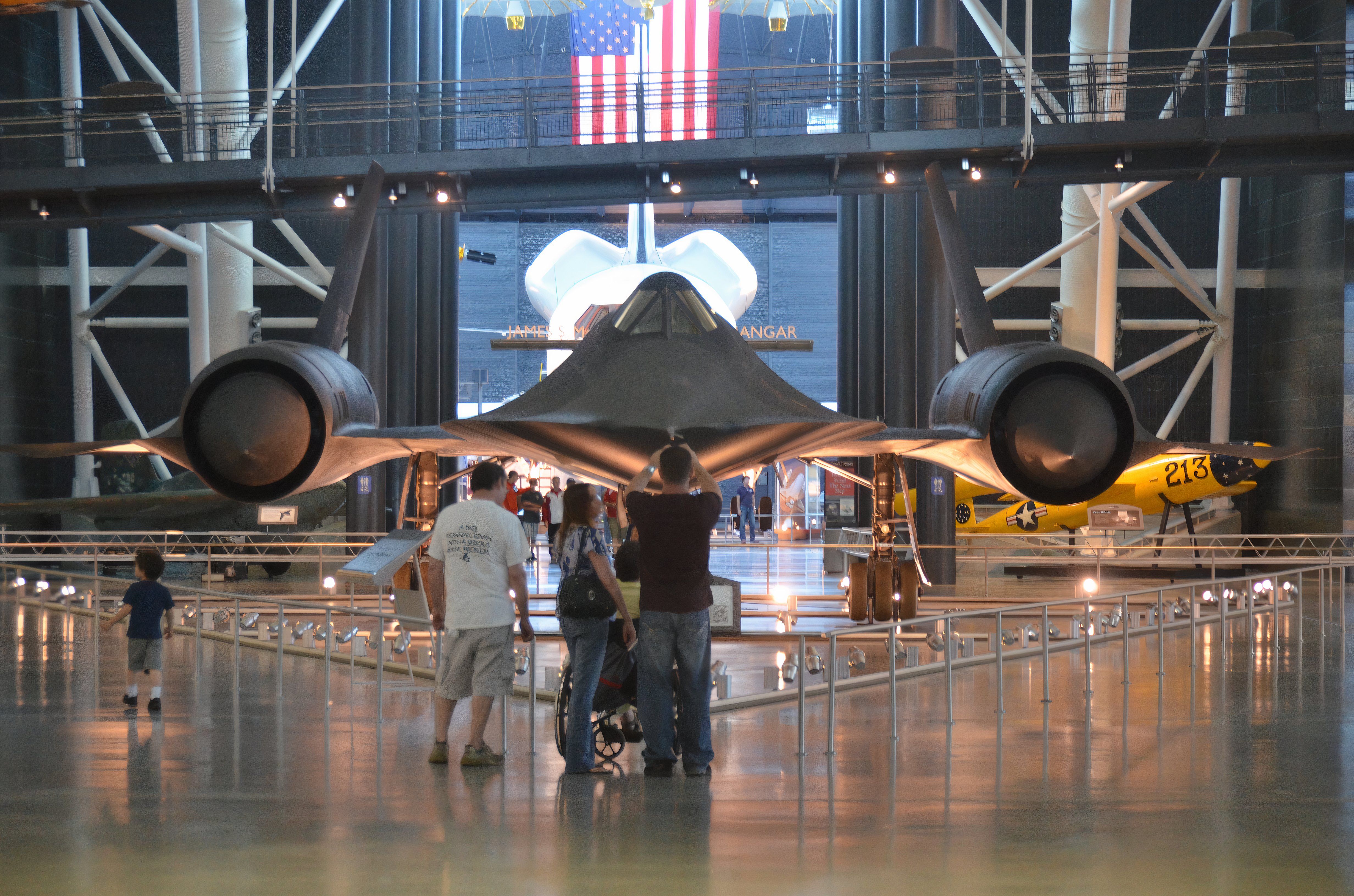 Space Shuttle Enterprise in the distance