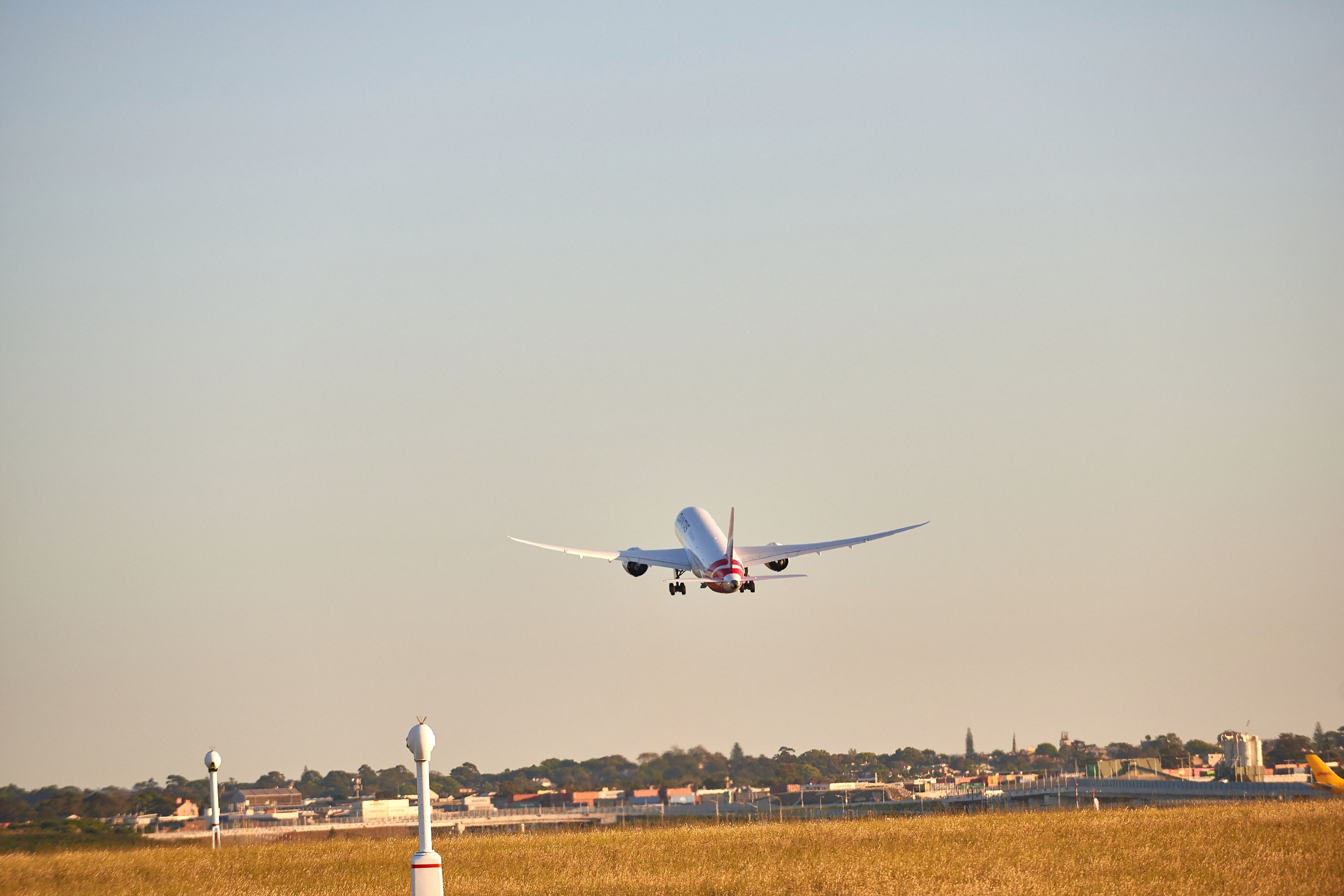 Qantas 787-9 VH-ZNC departing Sydney for Cyprus