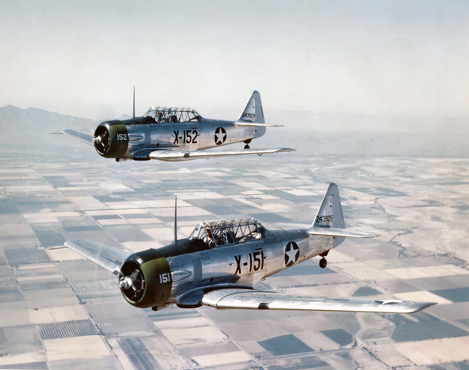  More details Two U.S. Army Air Forces North American AT-6C-NT Texan trainers 