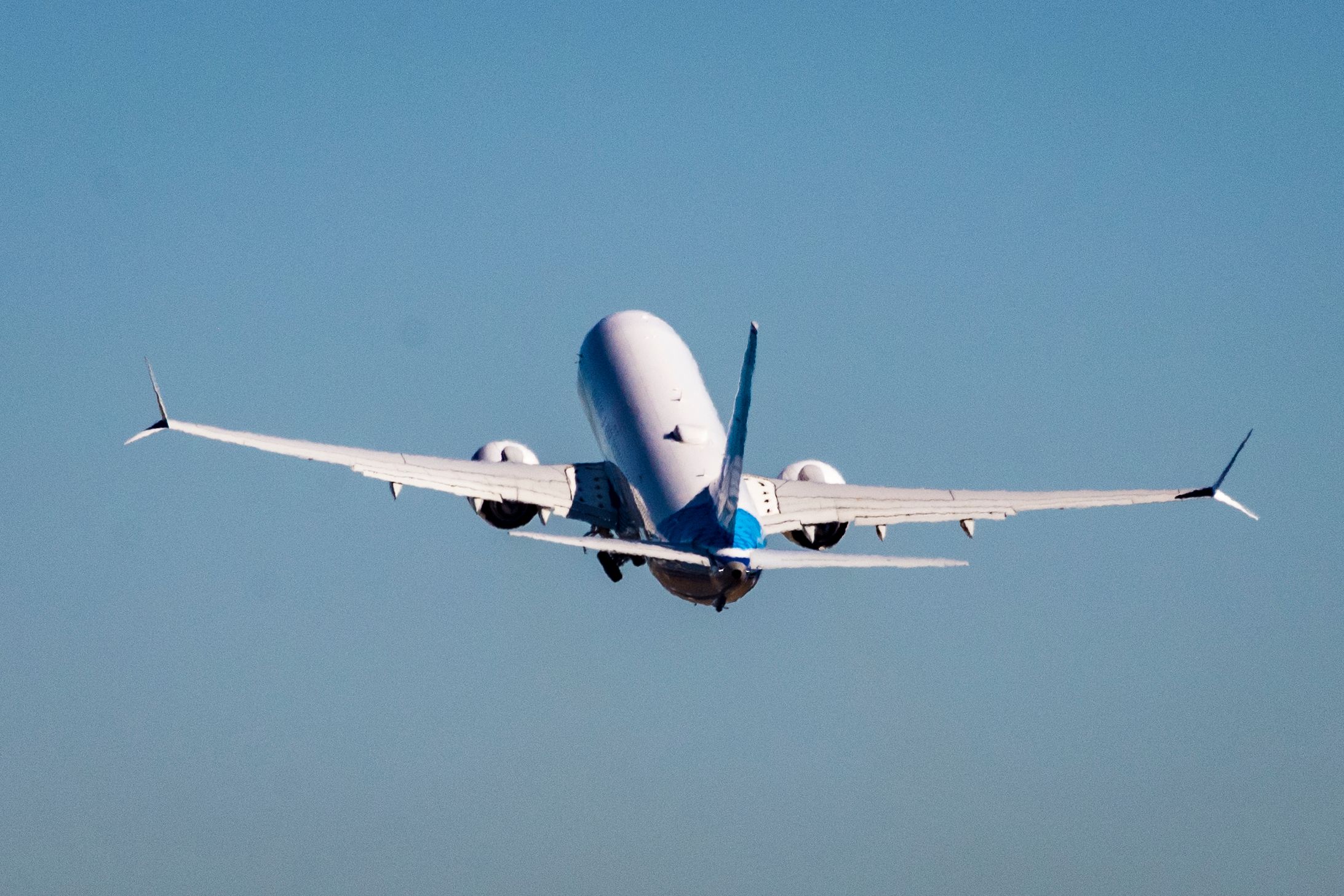 Boeing 737 MAX taking off.