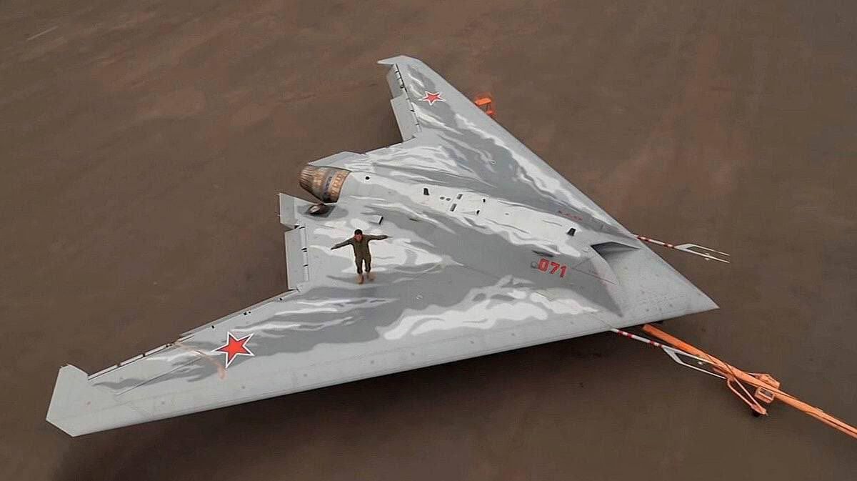 Mock up of Russia Su-70 drone