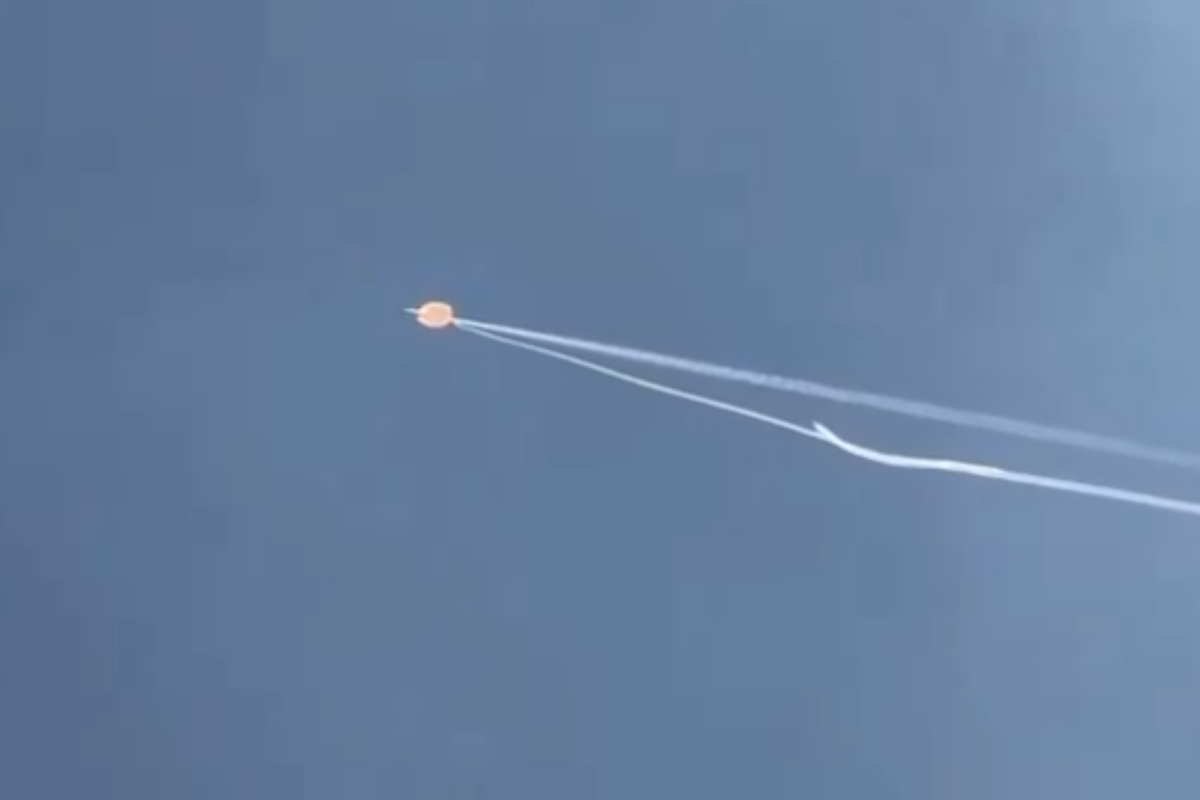 S-70 Okhotnik UCAV being shot down