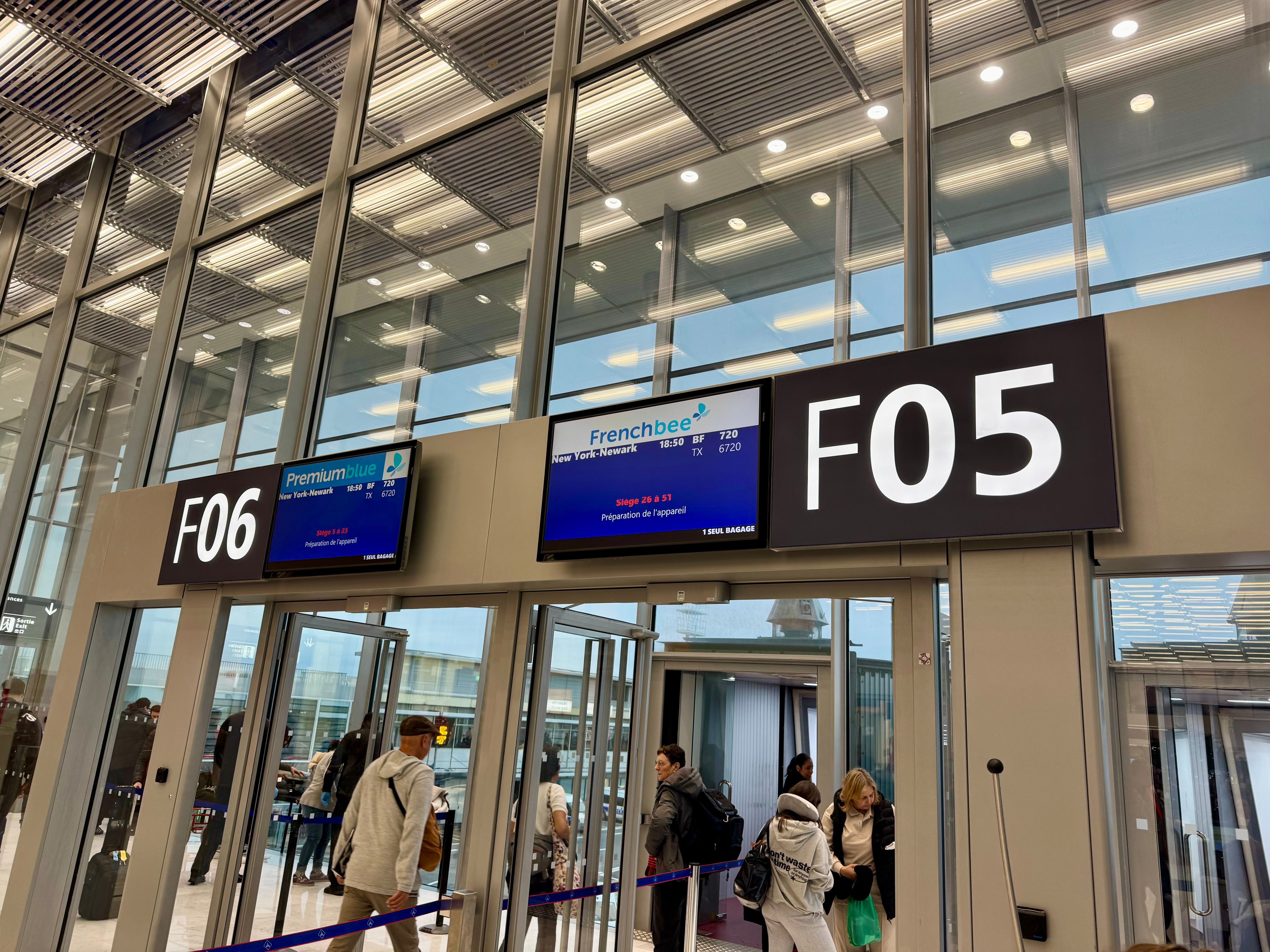 Boarding gates at Paris Orly Airport