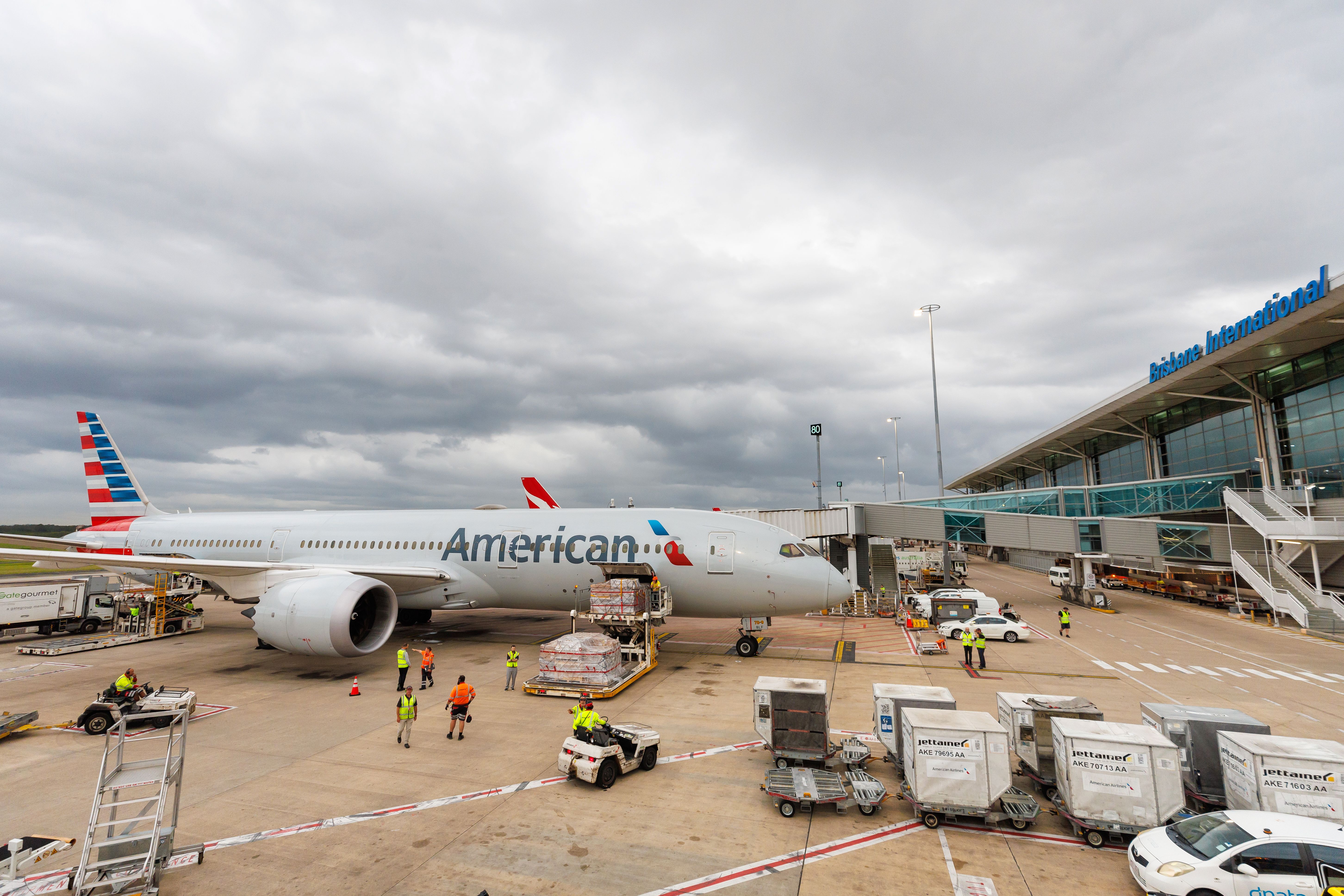 Brisbane Airport American Airlines first Dallas nonstop