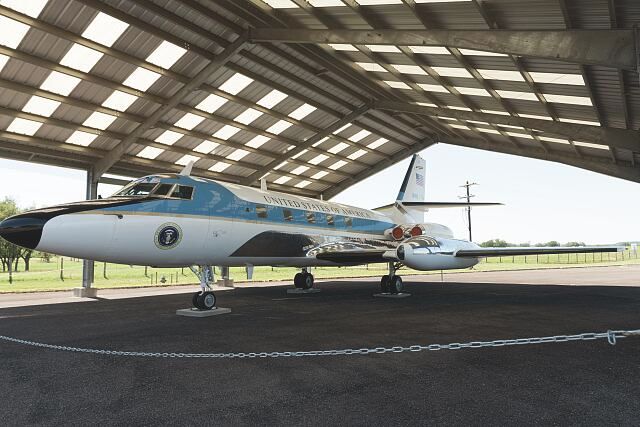 President Lyndon Johnson's VC-140B Lockheed Jetstar at the National Park Service LBJ Museum