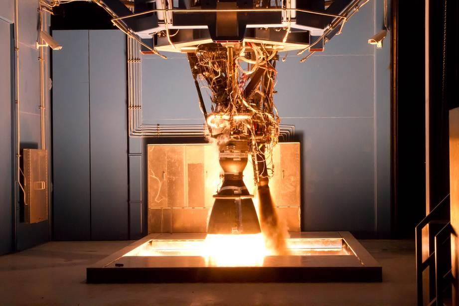 Photo of Merlin M1D engine being tested-1