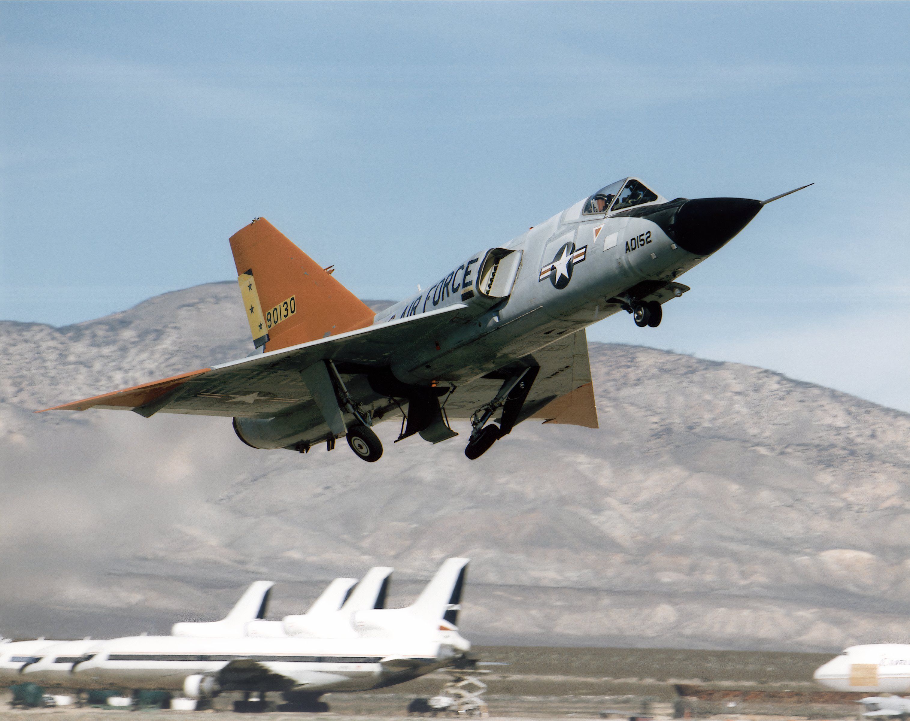 QF-106 drone taking off.