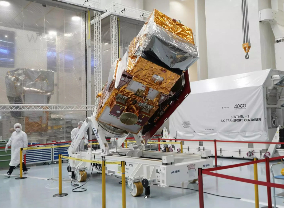 Sentinel-2C before loading into its container 