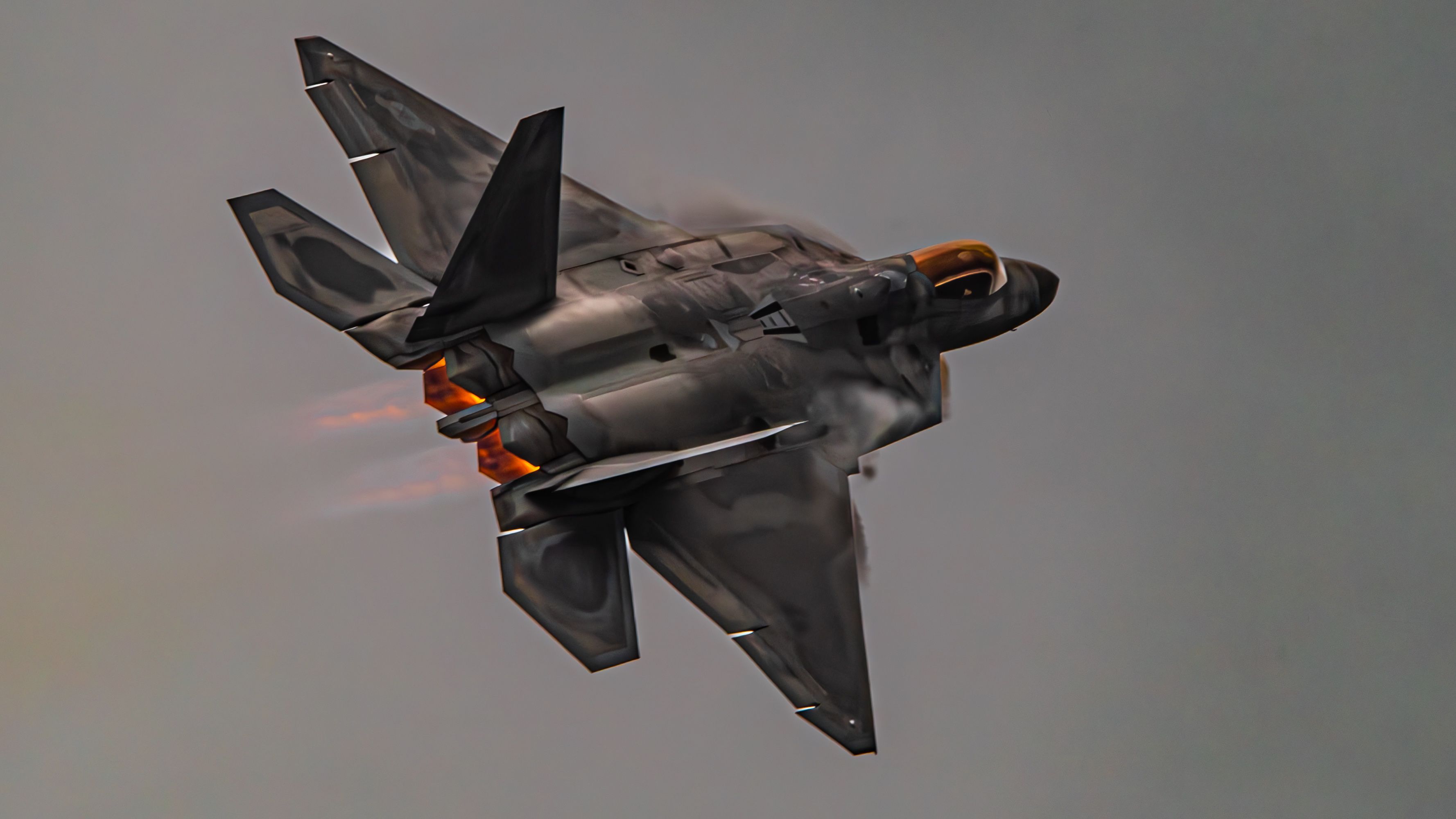 SF_AFTERBURNING, VAPING F-22 RAPTOR UNDER PACIFIC AIRSHOW OVERCAST - 16x9_JAK